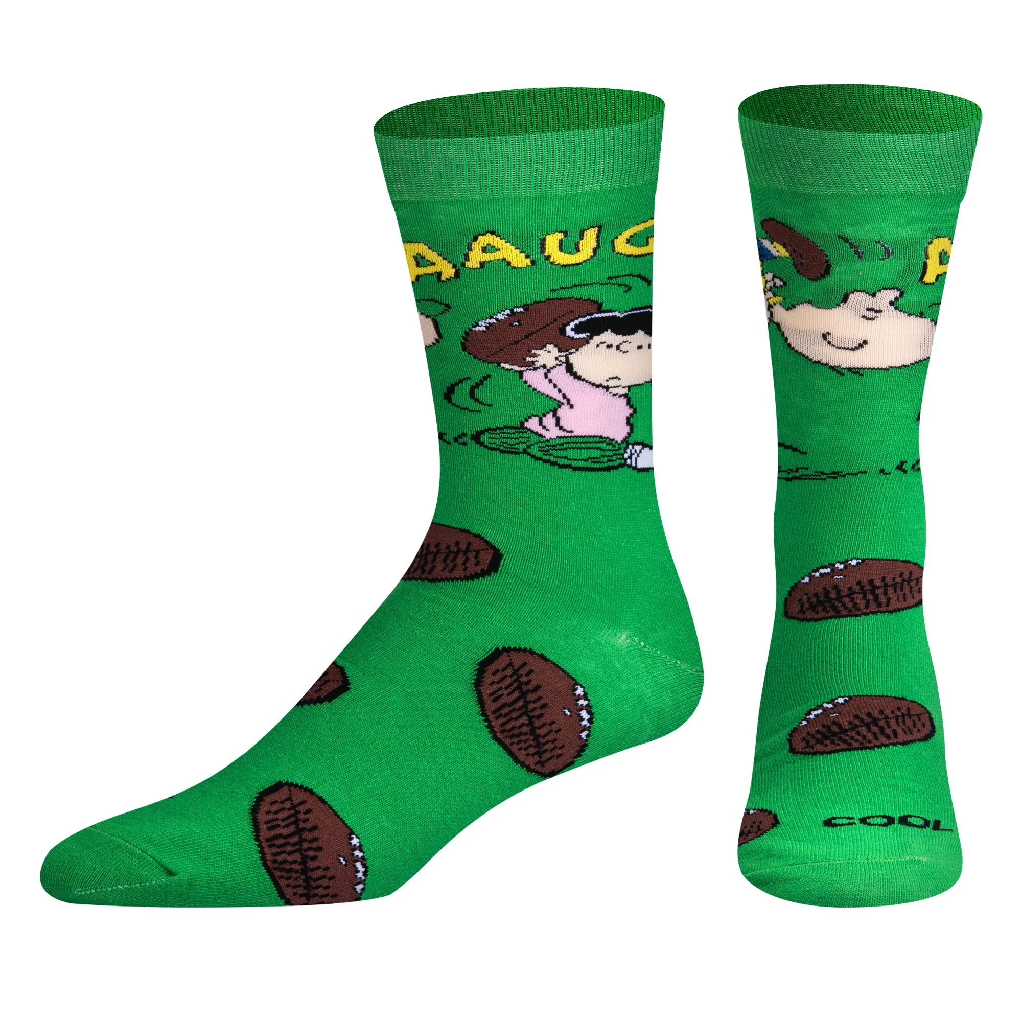 Charlie Brown Football Men's Crew Socks sold by Odd Sox product image thumbnail 2