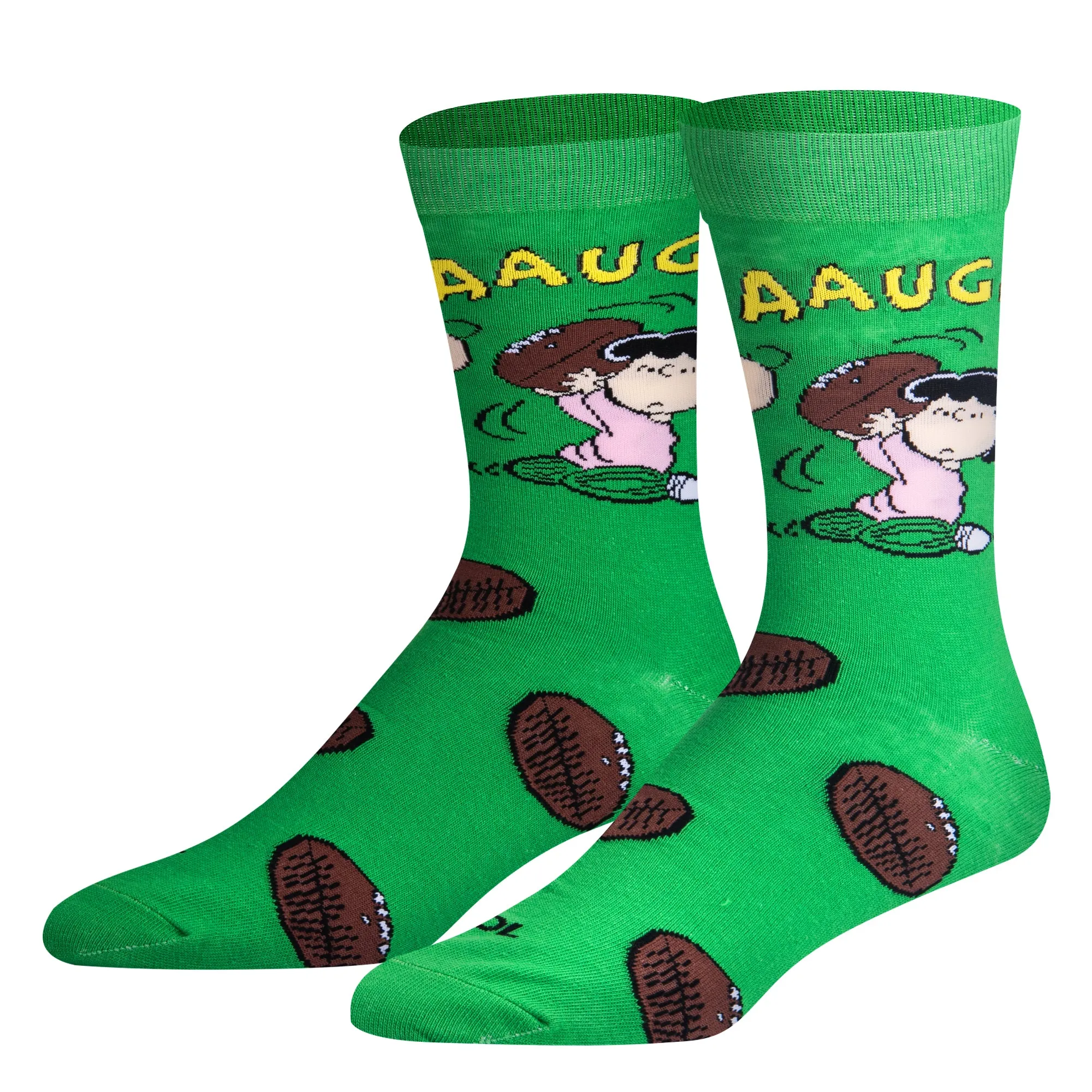 Charlie Brown Football Men's Crew Socks sold by Odd Sox