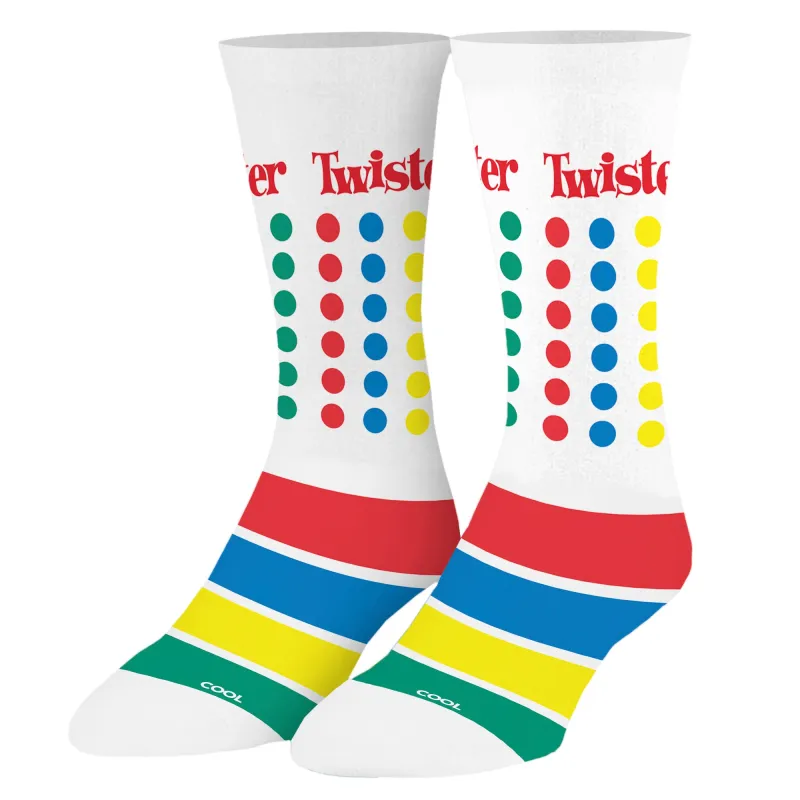 Twister Colors Men's Crew Socks sold by Odd Sox
