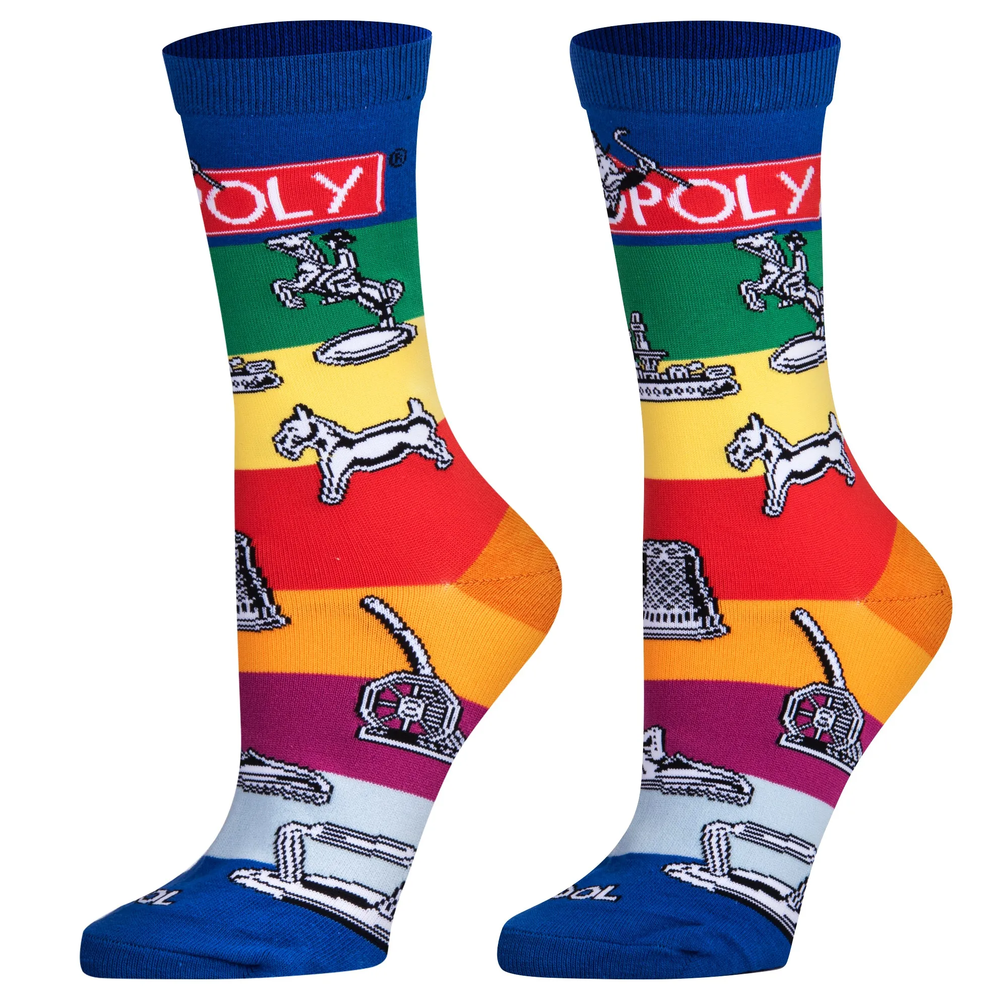 Monopoly Pieces Women's Crew Socks sold by Odd Sox