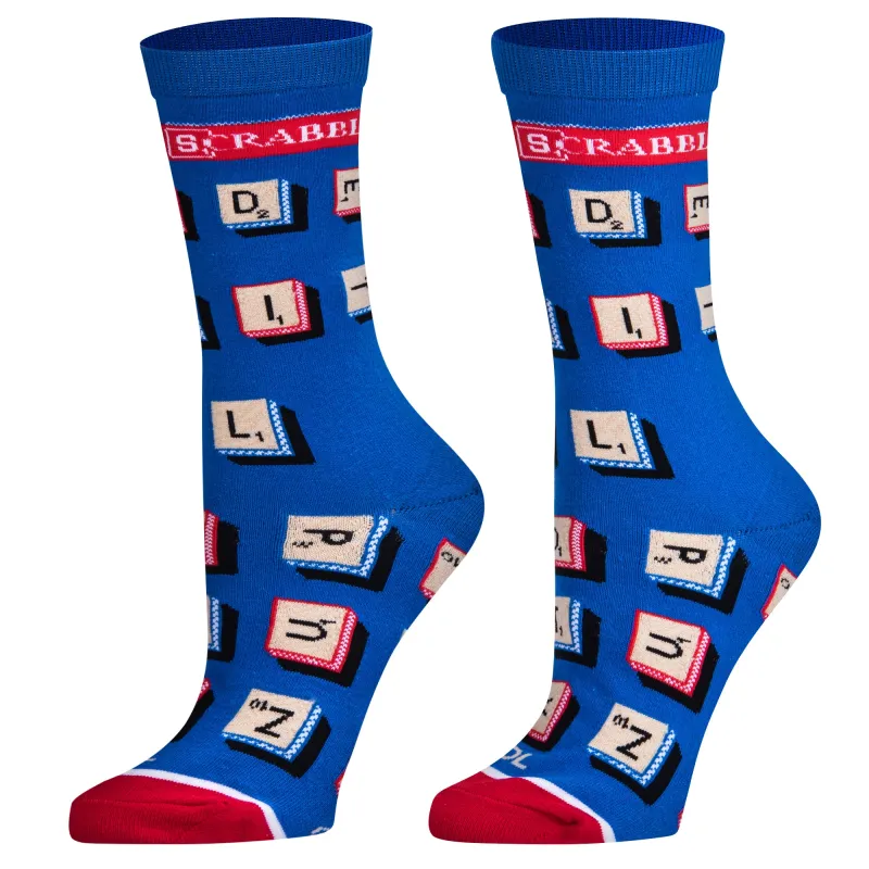Scrabble Letters Women's Crew Socks sold by Odd Sox