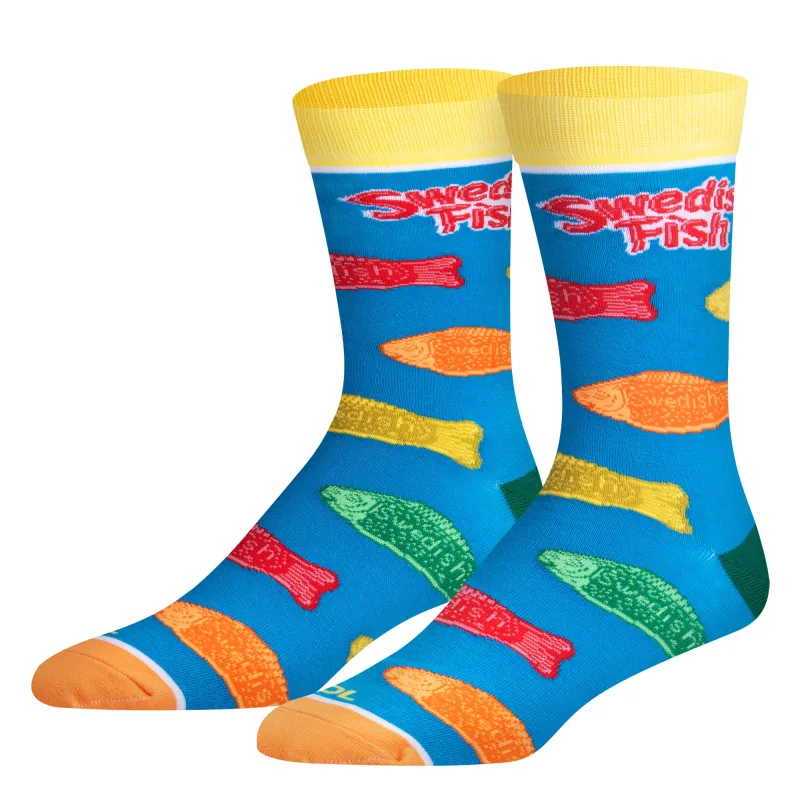 Swedish Fish Flavors Men's Crew Socks sold by Odd Sox