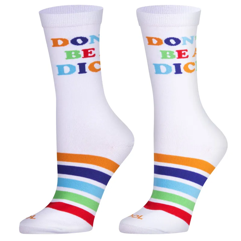 Don't Be A Dick  Women's Crew Socks sold by Odd Sox