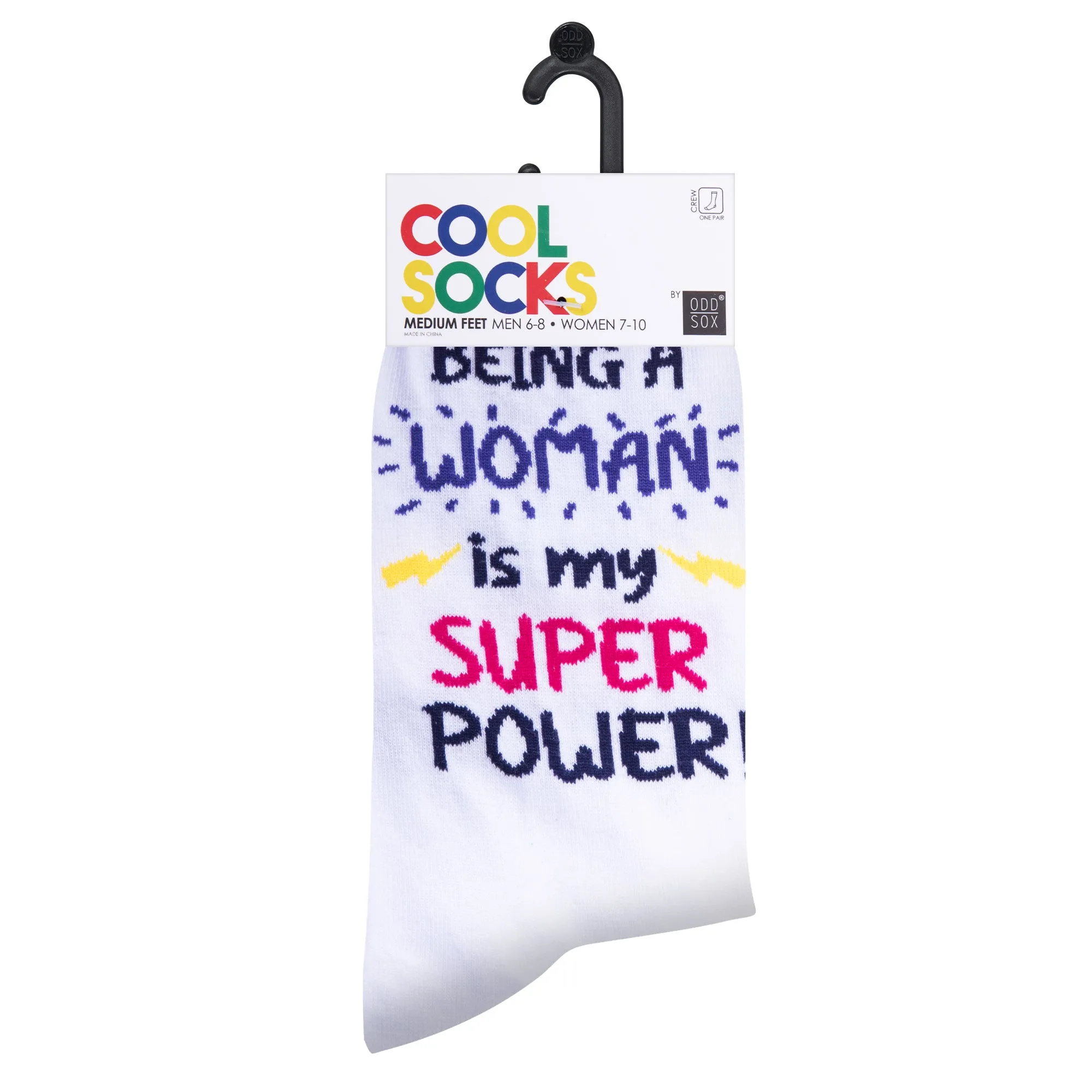 Super Power Woman Women's Crew Socks sold by Odd Sox product image thumbnail 5