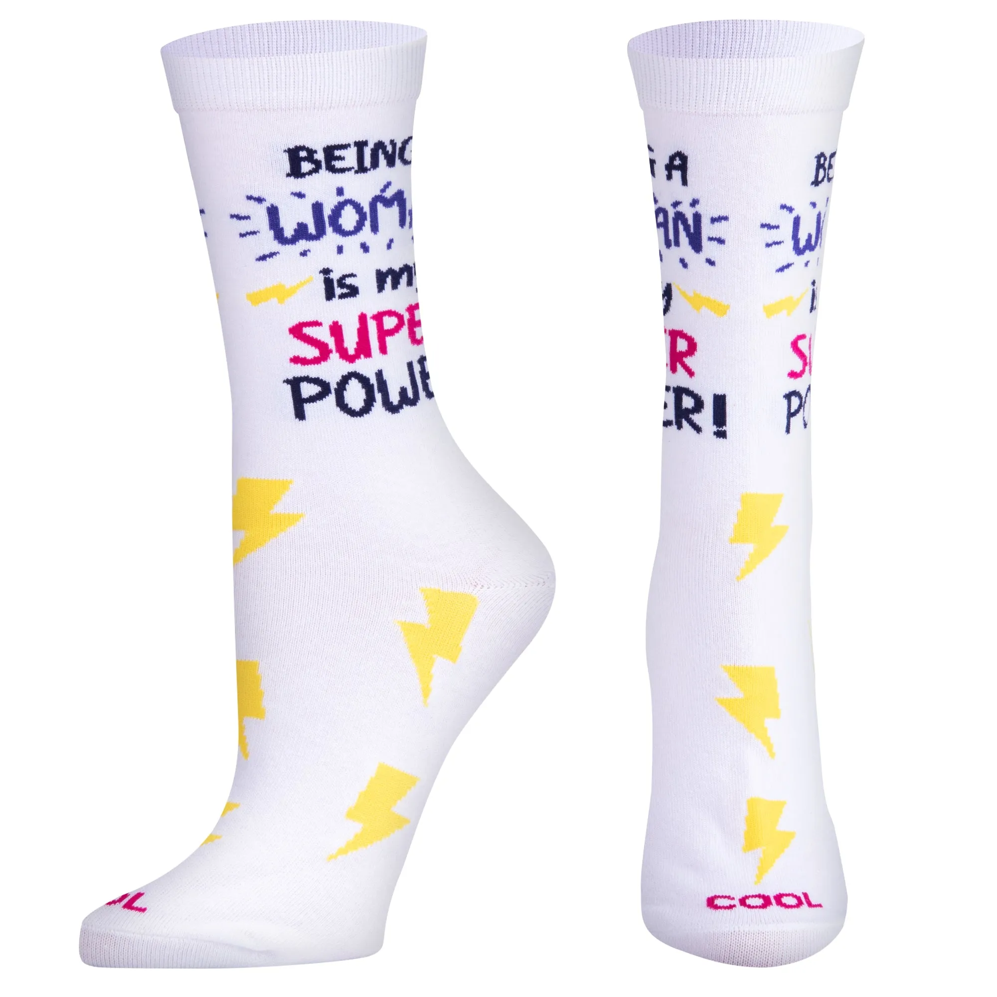 Super Power Woman Women's Crew Socks sold by Odd Sox product image thumbnail 2