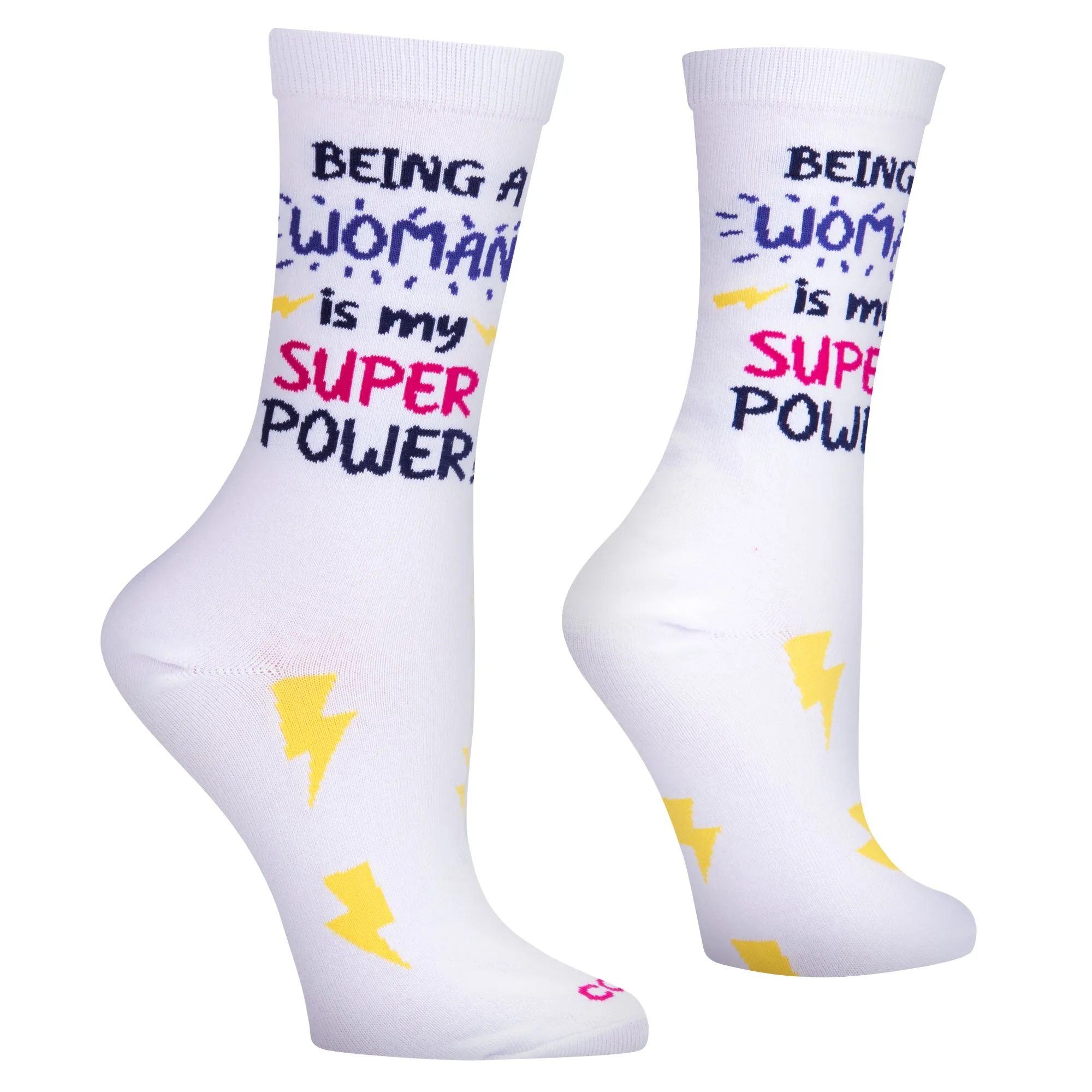 Super Power Woman Women's Crew Socks sold by Odd Sox product image thumbnail 3