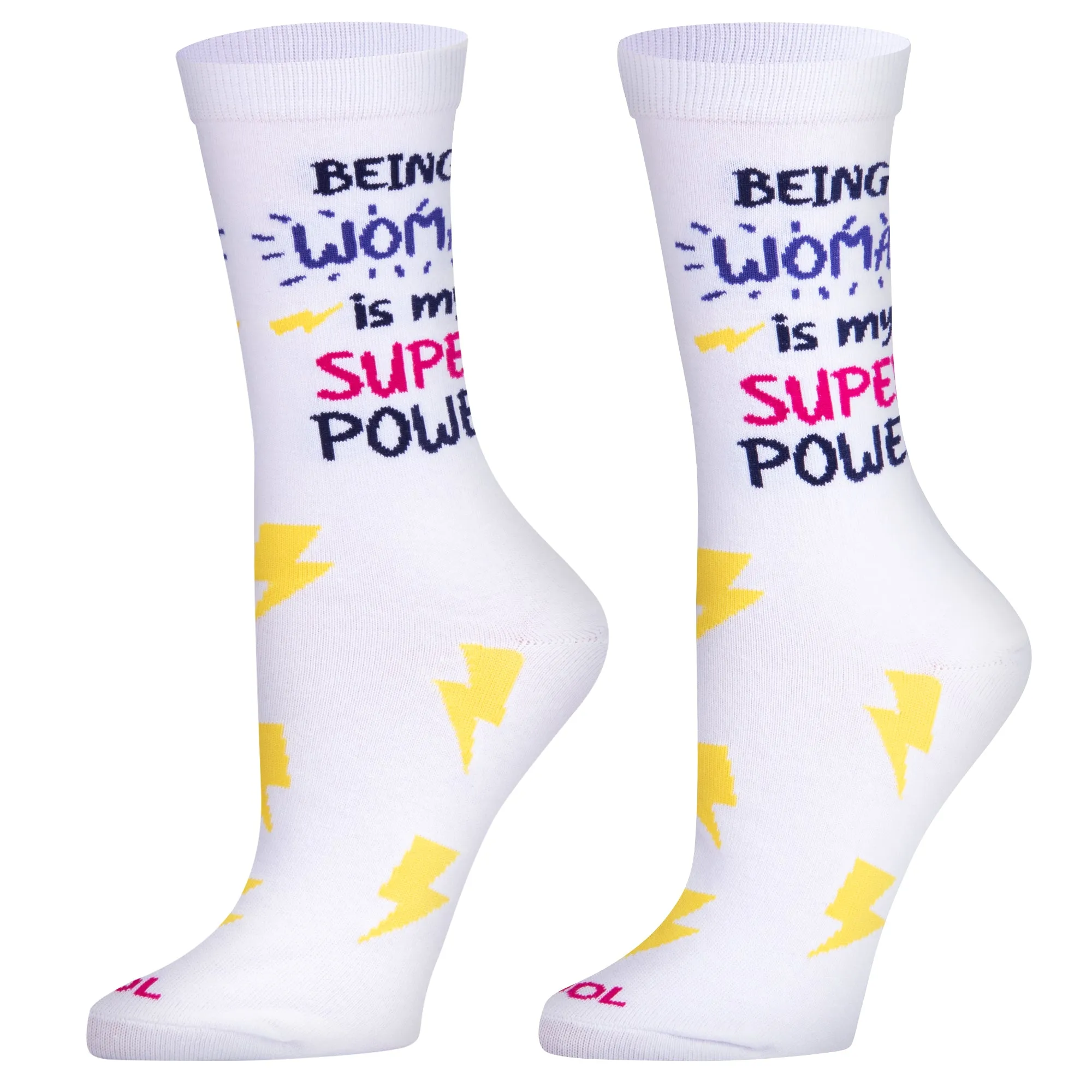 Super Power Woman Women's Crew Socks sold by Odd Sox