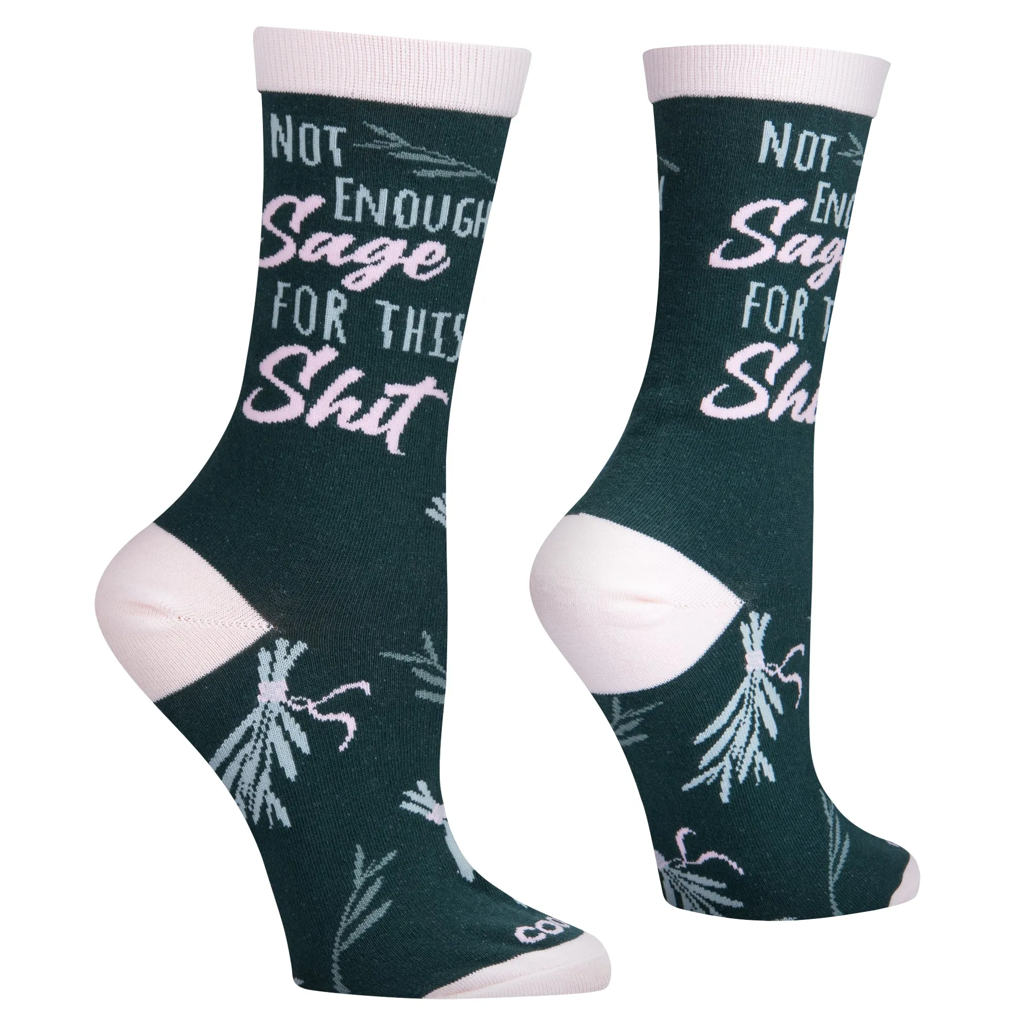 Not Enough Sage Women's Crew Socks sold by Odd Sox product image thumbnail 3