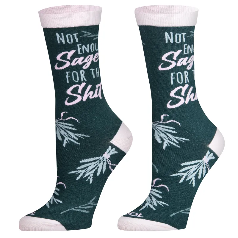 Not Enough Sage  Women's Crew Socks sold by Odd Sox