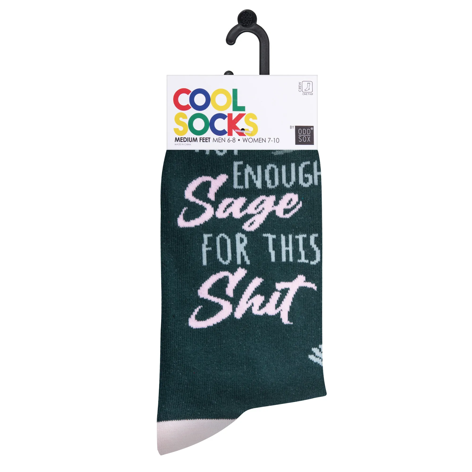 Not Enough Sage Women's Crew Socks sold by Odd Sox product image thumbnail 5