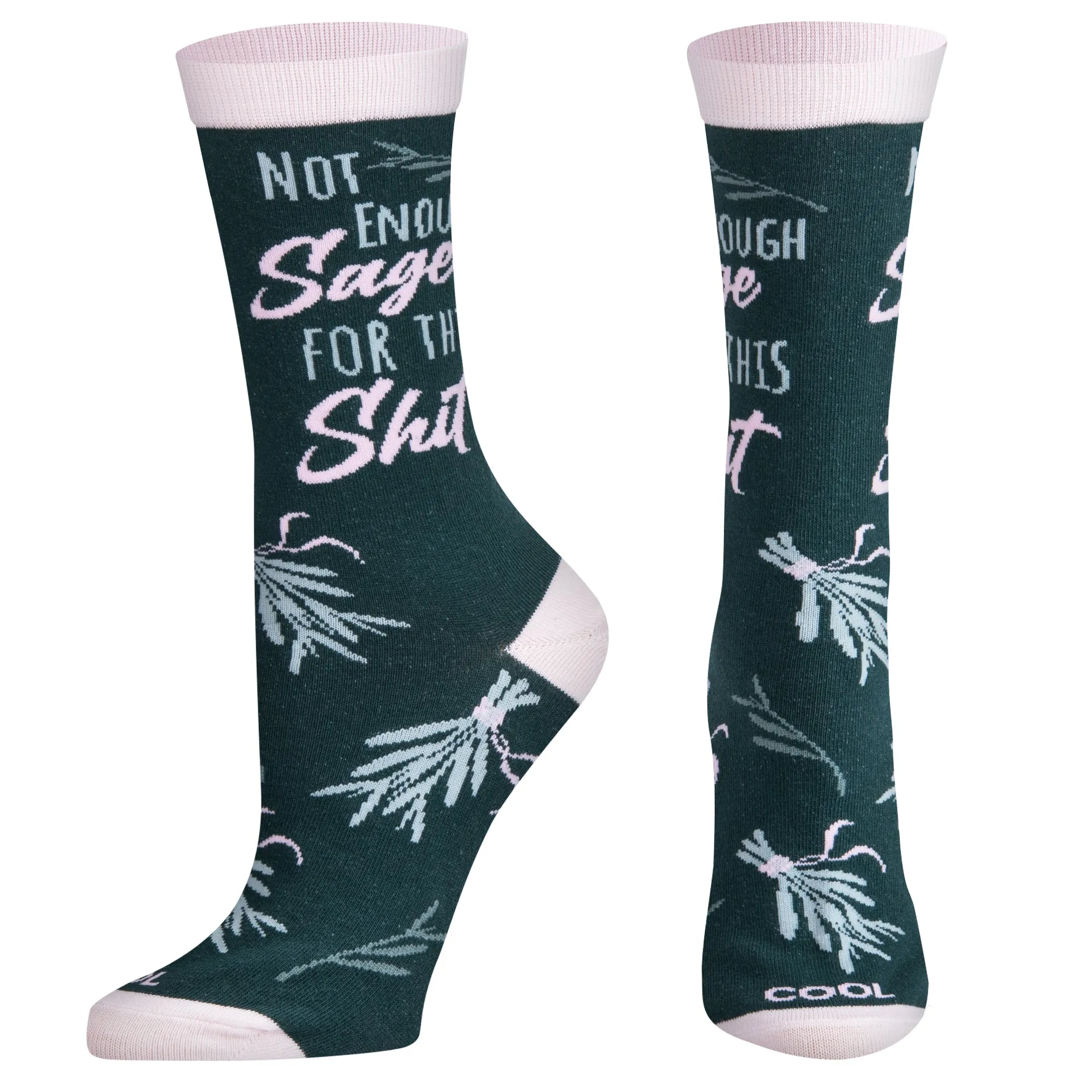 Not Enough Sage Women's Crew Socks sold by Odd Sox product image thumbnail 2