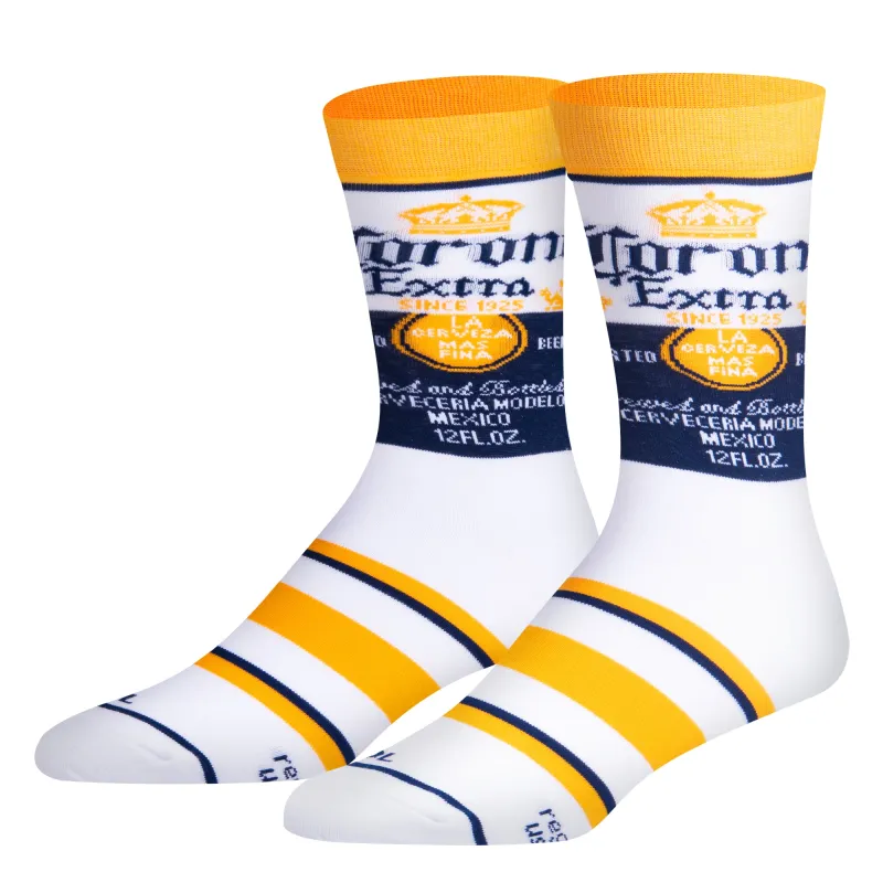 Corona Extra Men's Crew Socks sold by Odd Sox