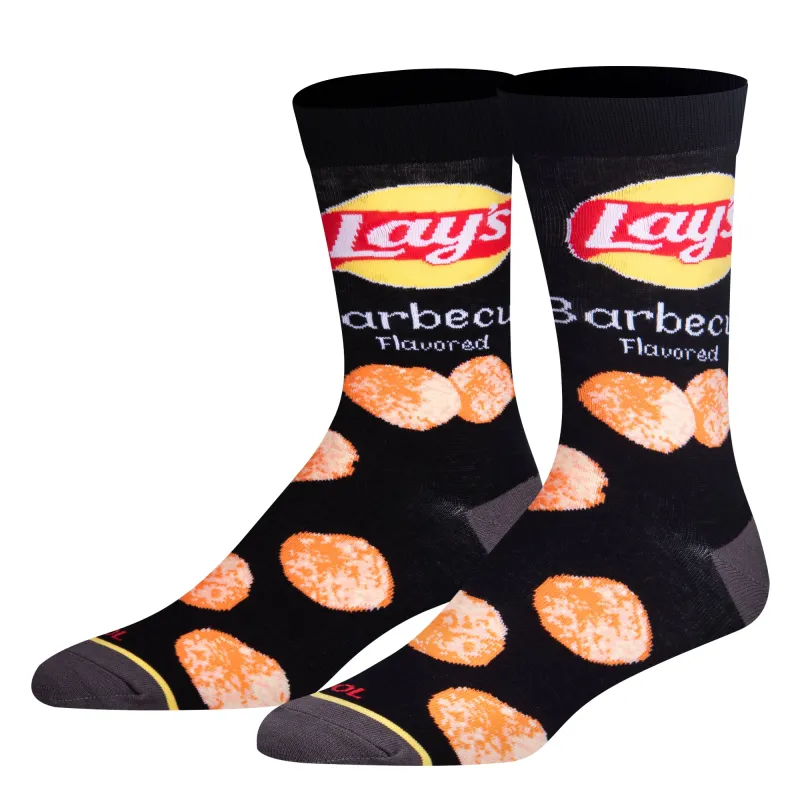 Lays BBQ Men's Crew Socks sold by Odd Sox
