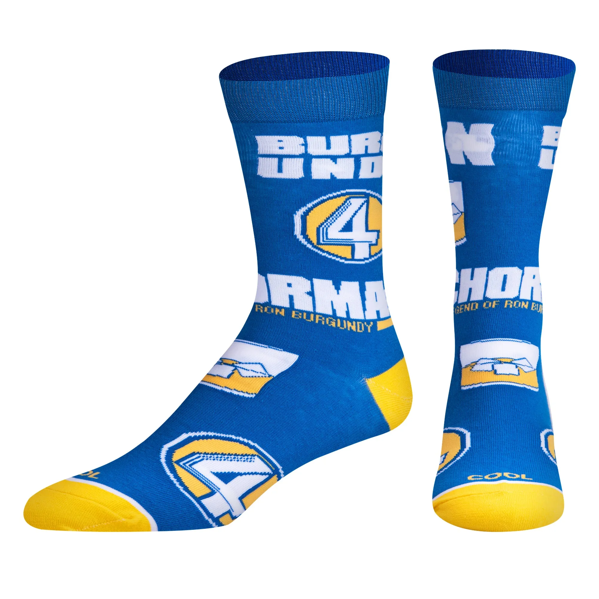 Ron Burgundy Men's Crew Socks sold by Odd Sox product image thumbnail 2