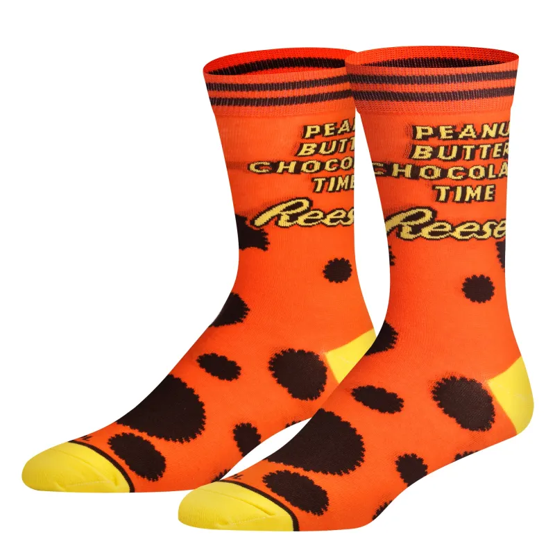Reese's Peanut Butter Chocolate Time Men's Crew Socks sold by Odd Sox