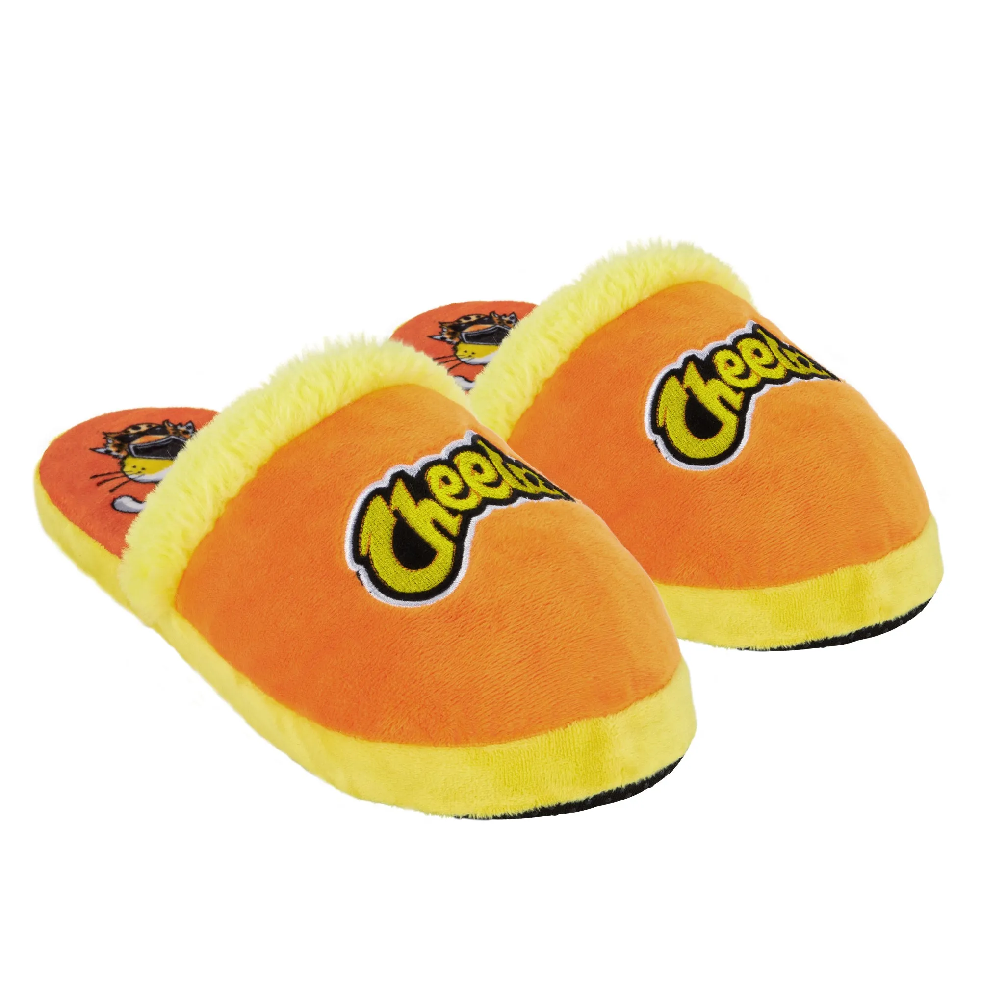 Cheetos Fuzzy Slip-On Slippers sold by Odd Sox