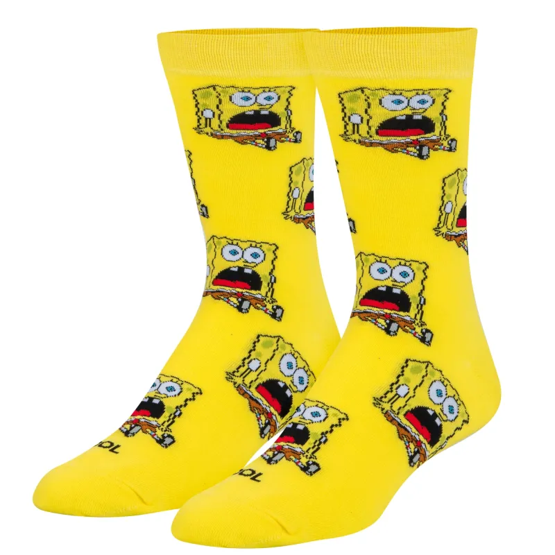 Surprised Bob Men's Crew Socks sold by Odd Sox