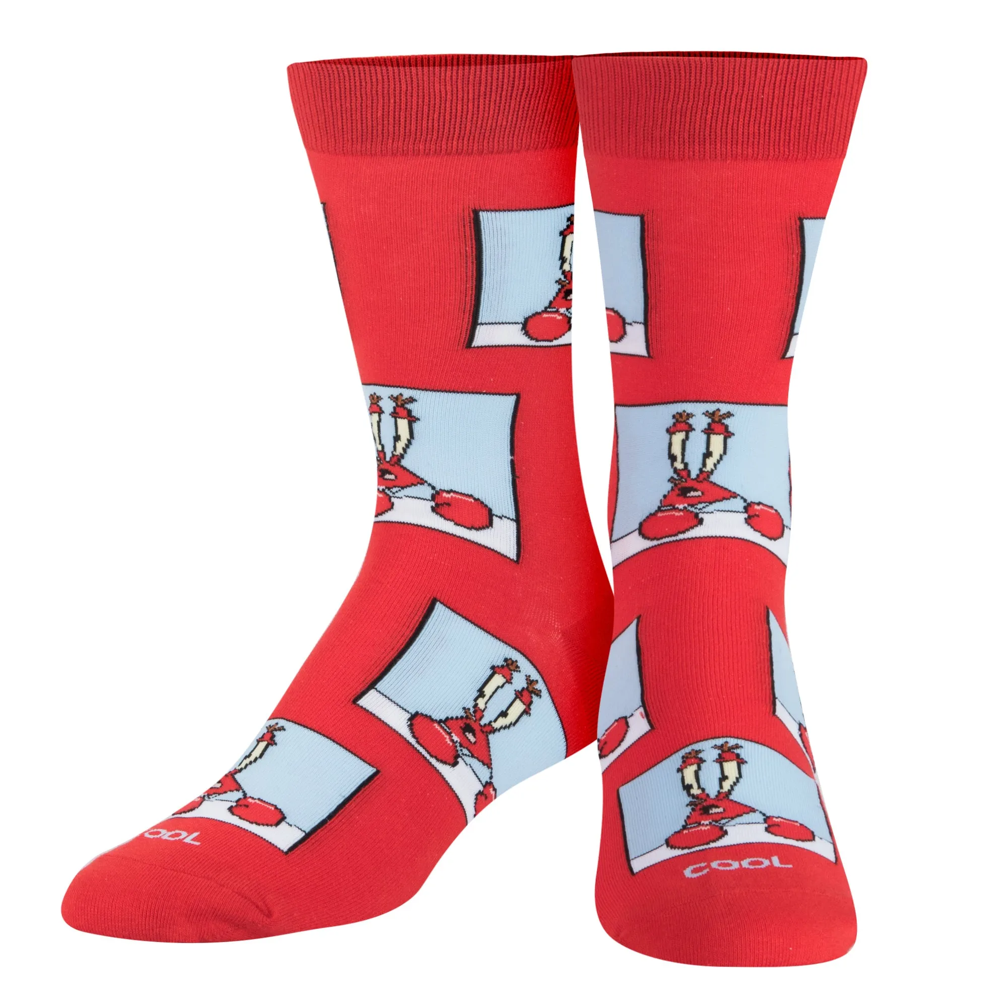 Confused Mr Krab Men's Crew Socks sold by Odd Sox product image thumbnail 2