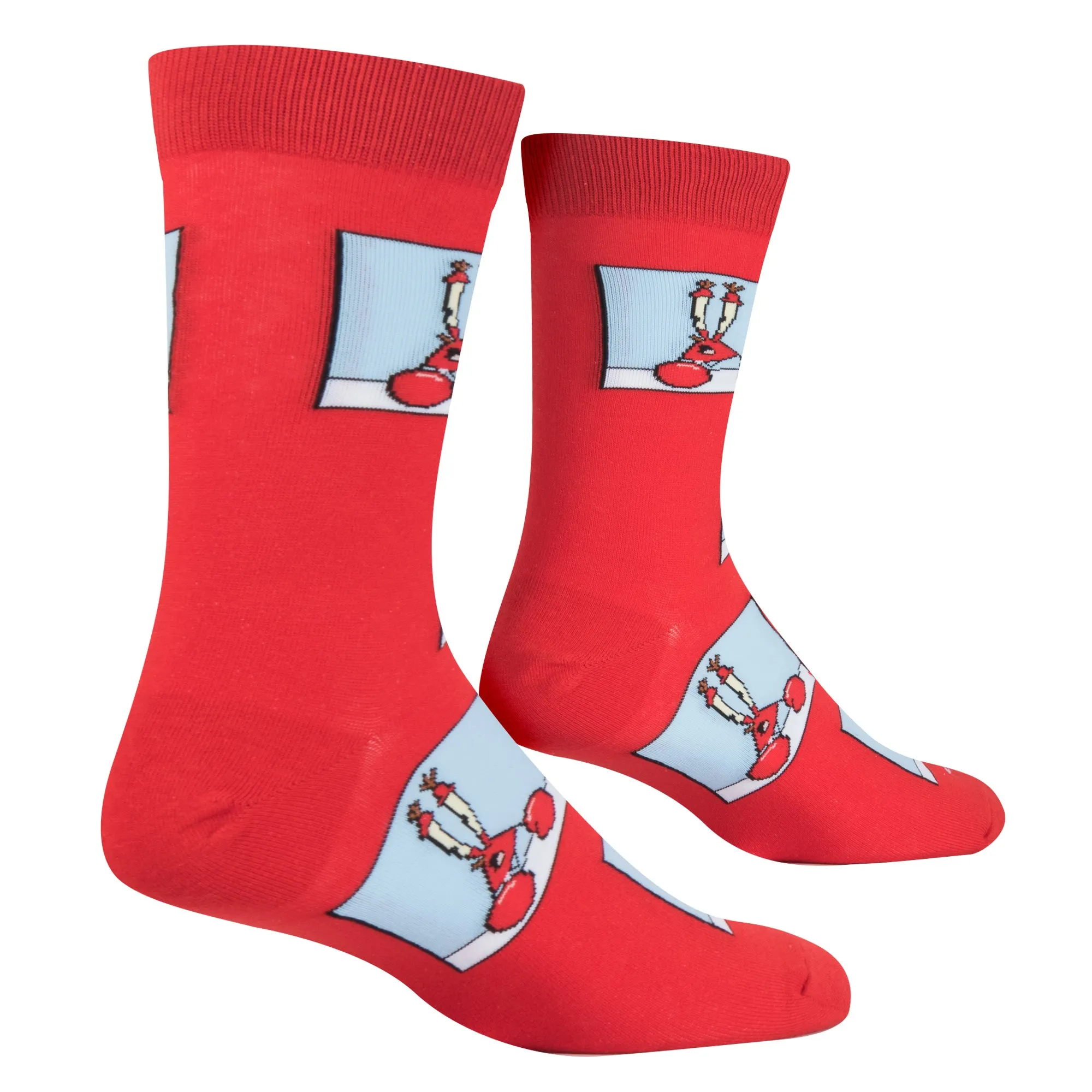 Confused Mr Krab Men's Crew Socks sold by Odd Sox product image thumbnail 3