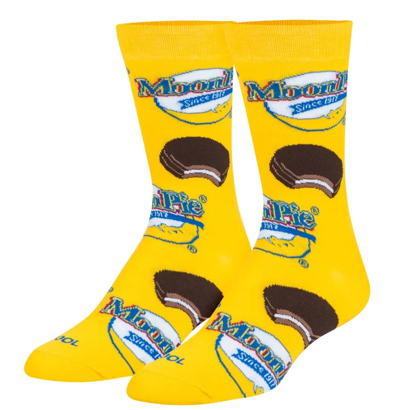 Moon Pie Men's Crew Socks made by Odd Sox