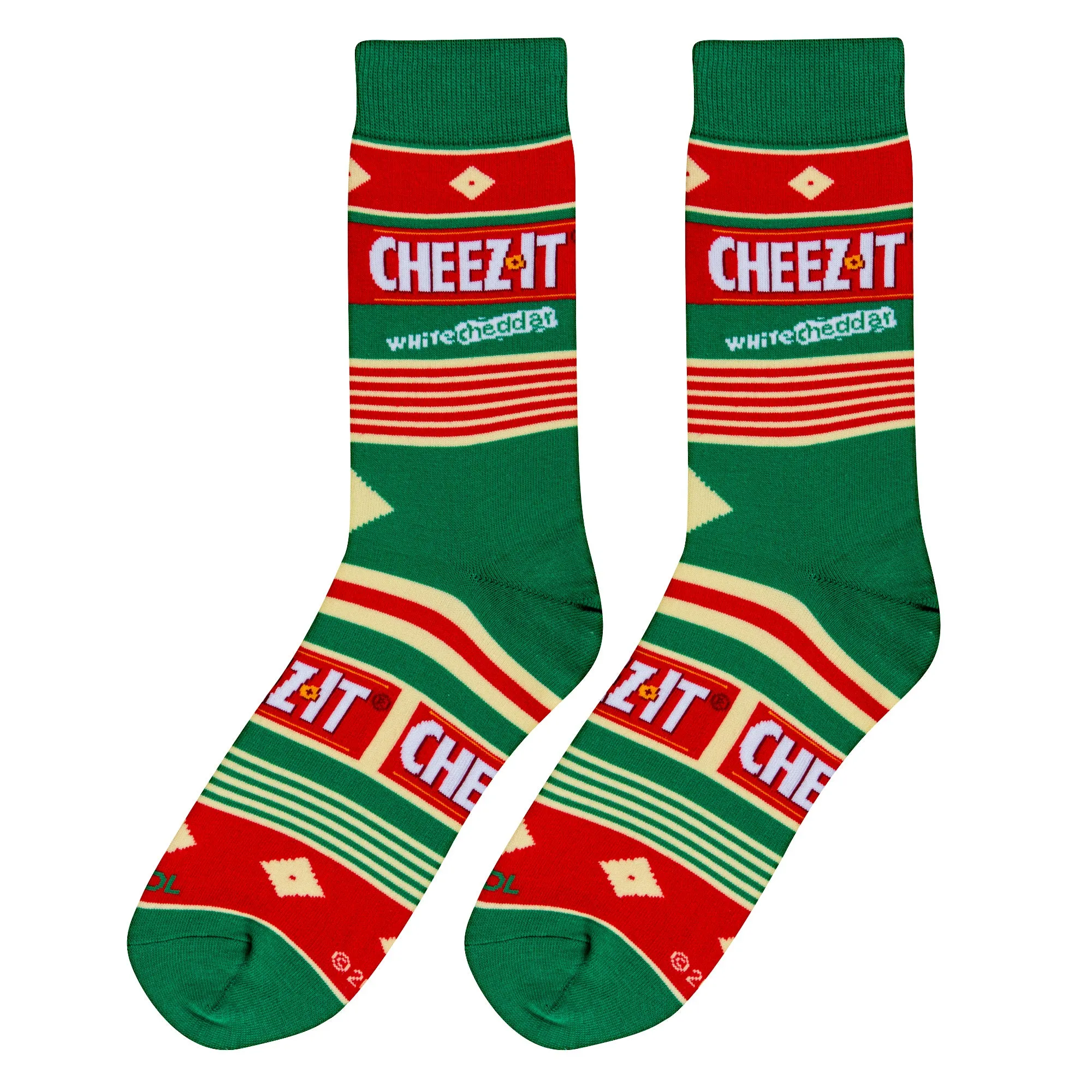 Cheez-It White Cheddar Men's Crew Socks sold by Odd Sox product image thumbnail 5