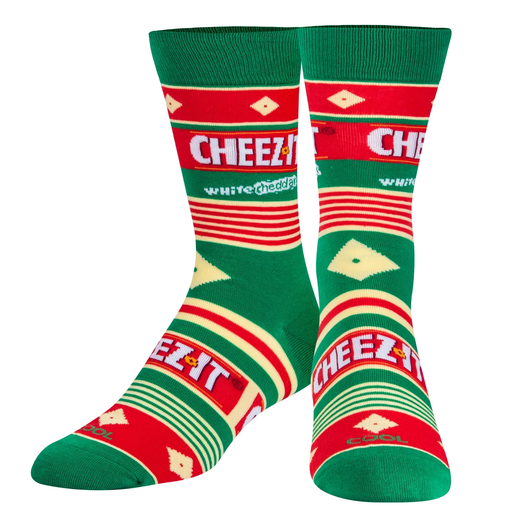 Cheez-It White Cheddar Men's Crew Socks sold by Odd Sox product image thumbnail 2