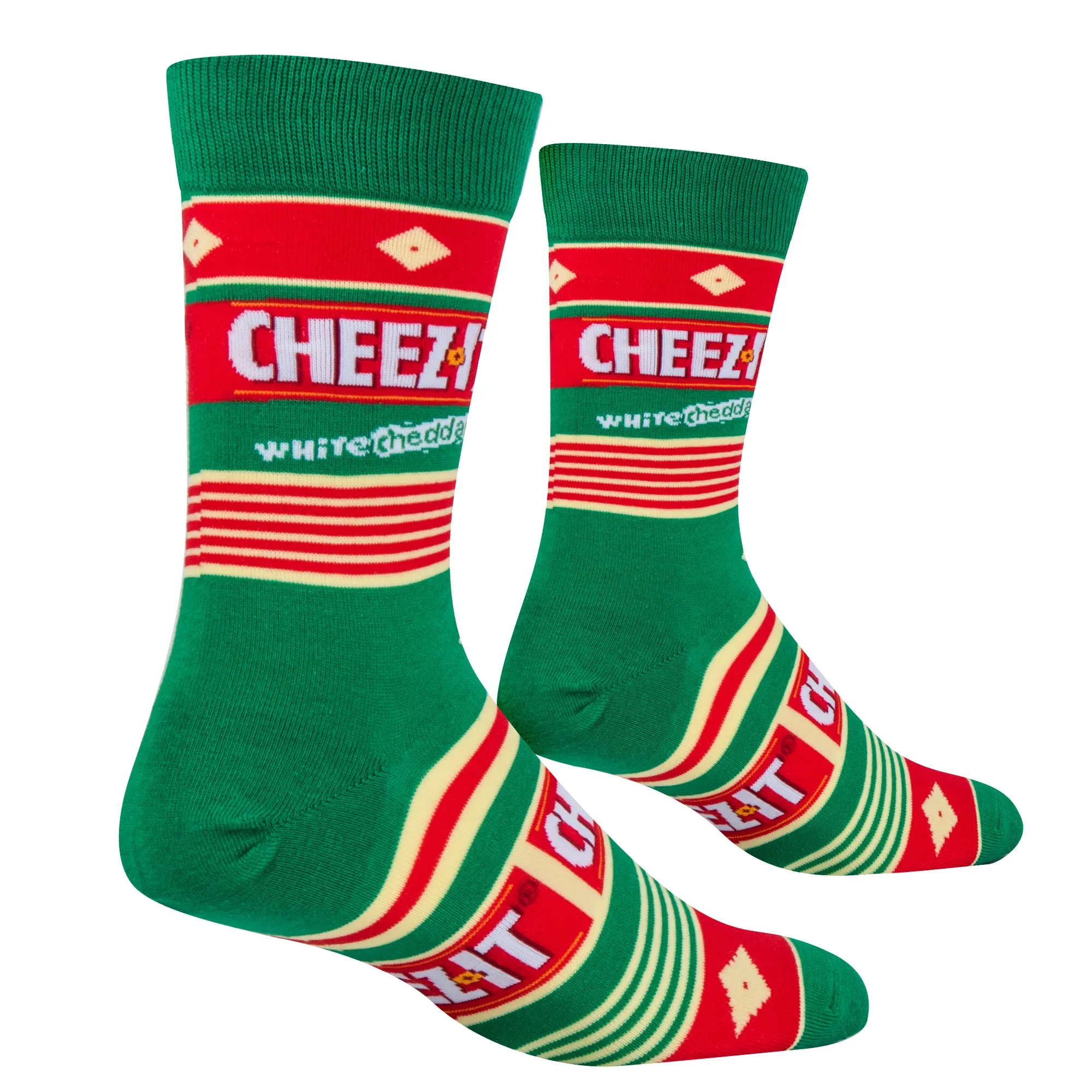 Cheez-It White Cheddar Men's Crew Socks sold by Odd Sox product image thumbnail 3