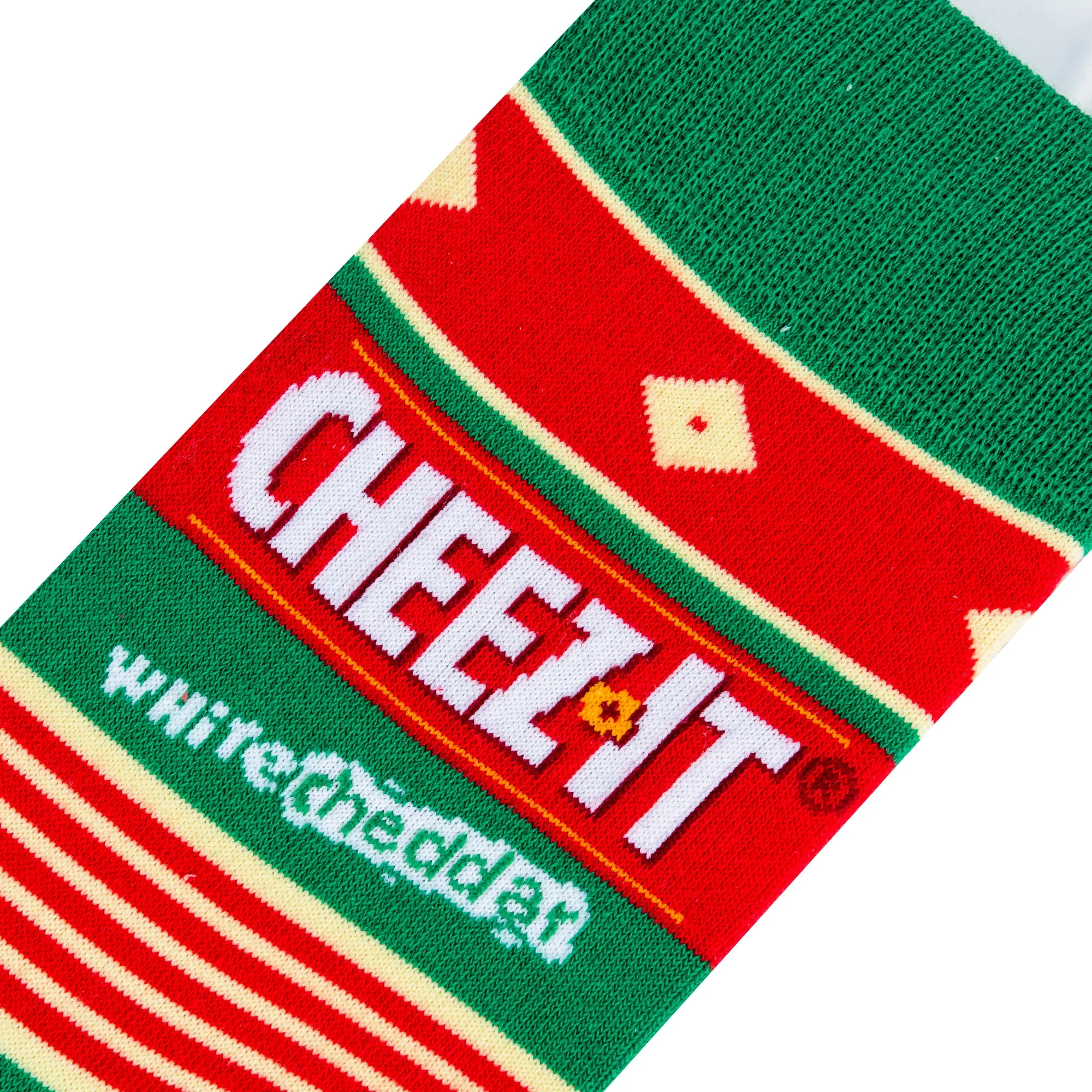 Cheez-It White Cheddar Men's Crew Socks sold by Odd Sox product image thumbnail 4