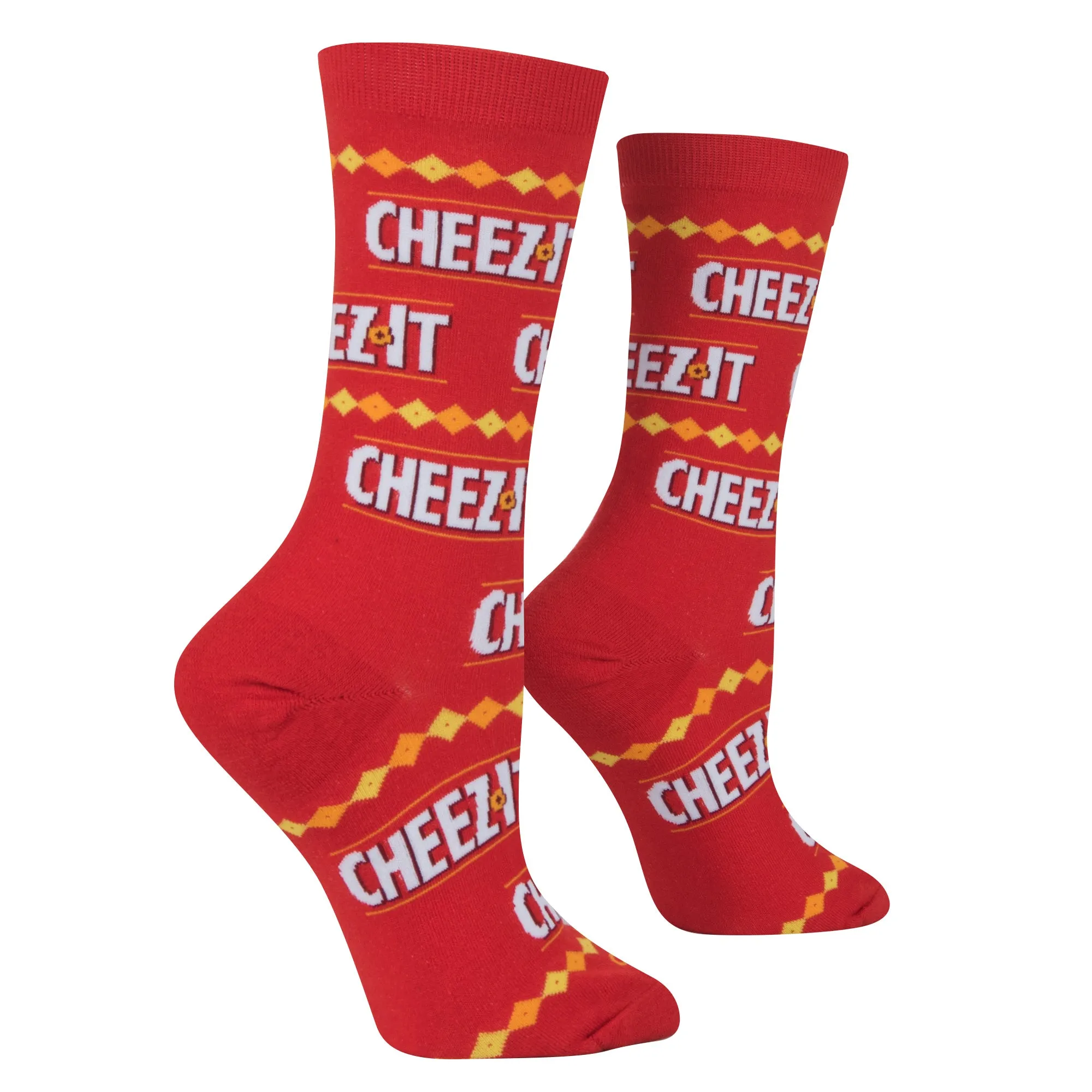 Cheez-It Stripes Women's Crew Socks sold by Odd Sox product image thumbnail 3