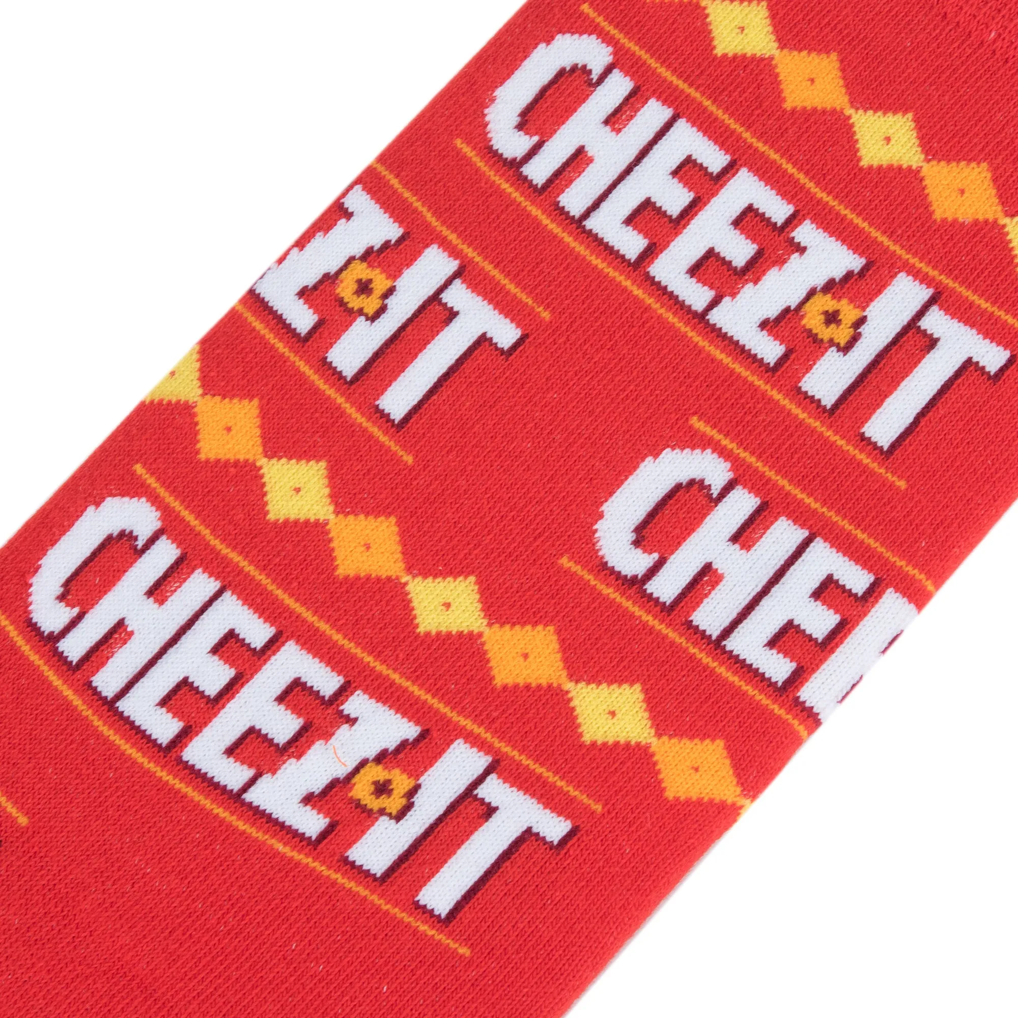 Cheez-It Stripes Women's Crew Socks sold by Odd Sox product image thumbnail 4