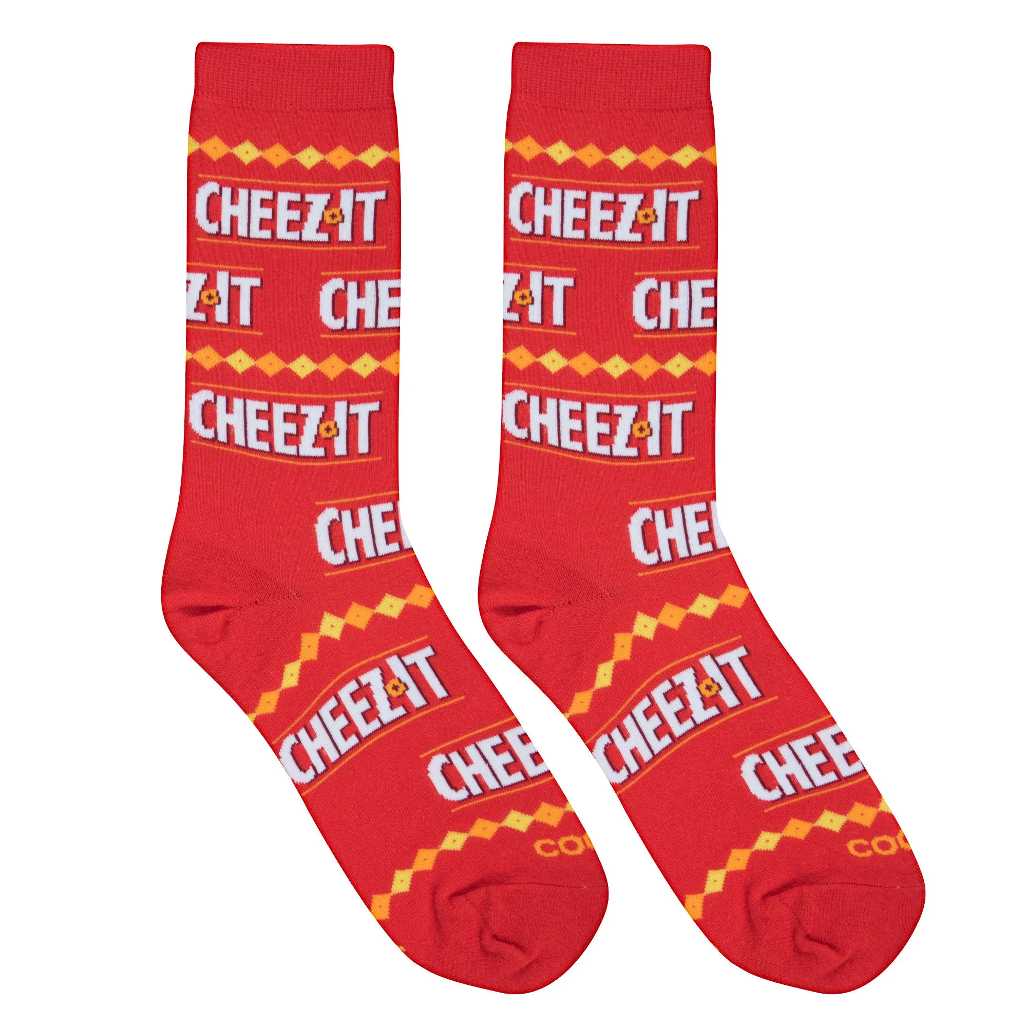 Cheez-It Stripes Women's Crew Socks sold by Odd Sox product image thumbnail 5