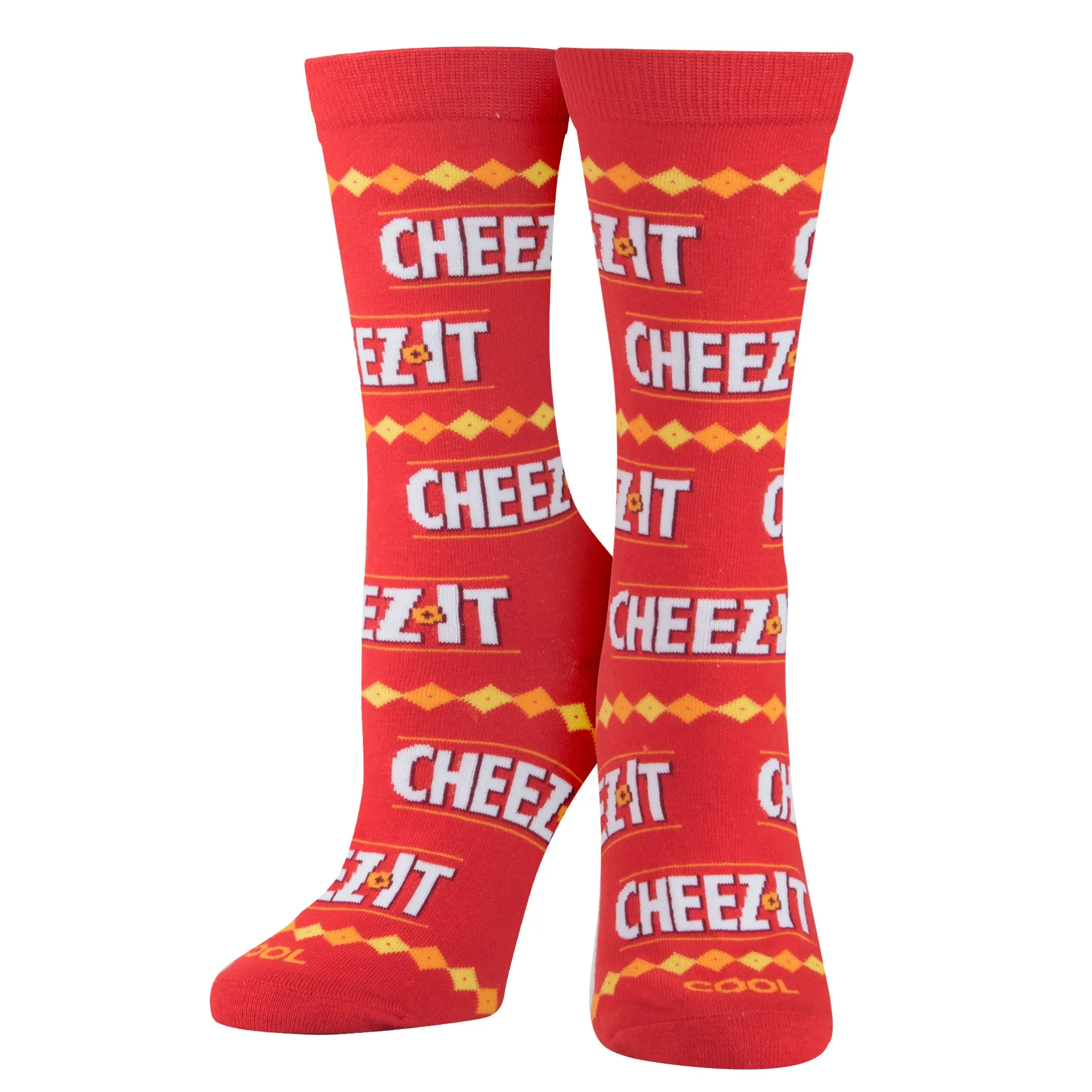 Cheez-It Stripes Women's Crew Socks sold by Odd Sox product image thumbnail 2