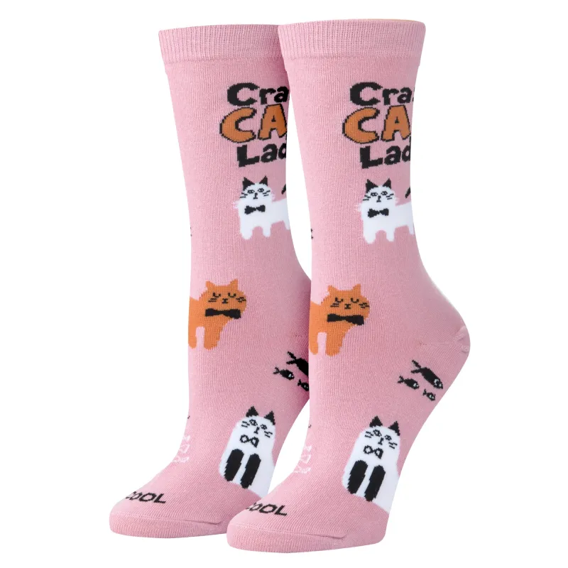 Crazy Cat Lady Women's Crew Socks sold by Odd Sox
