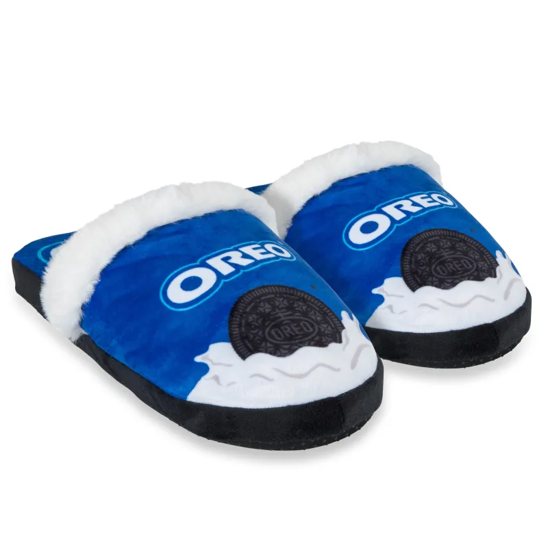 Oreo Dunk Fuzzy Slip-On Slippers made by Odd Sox
