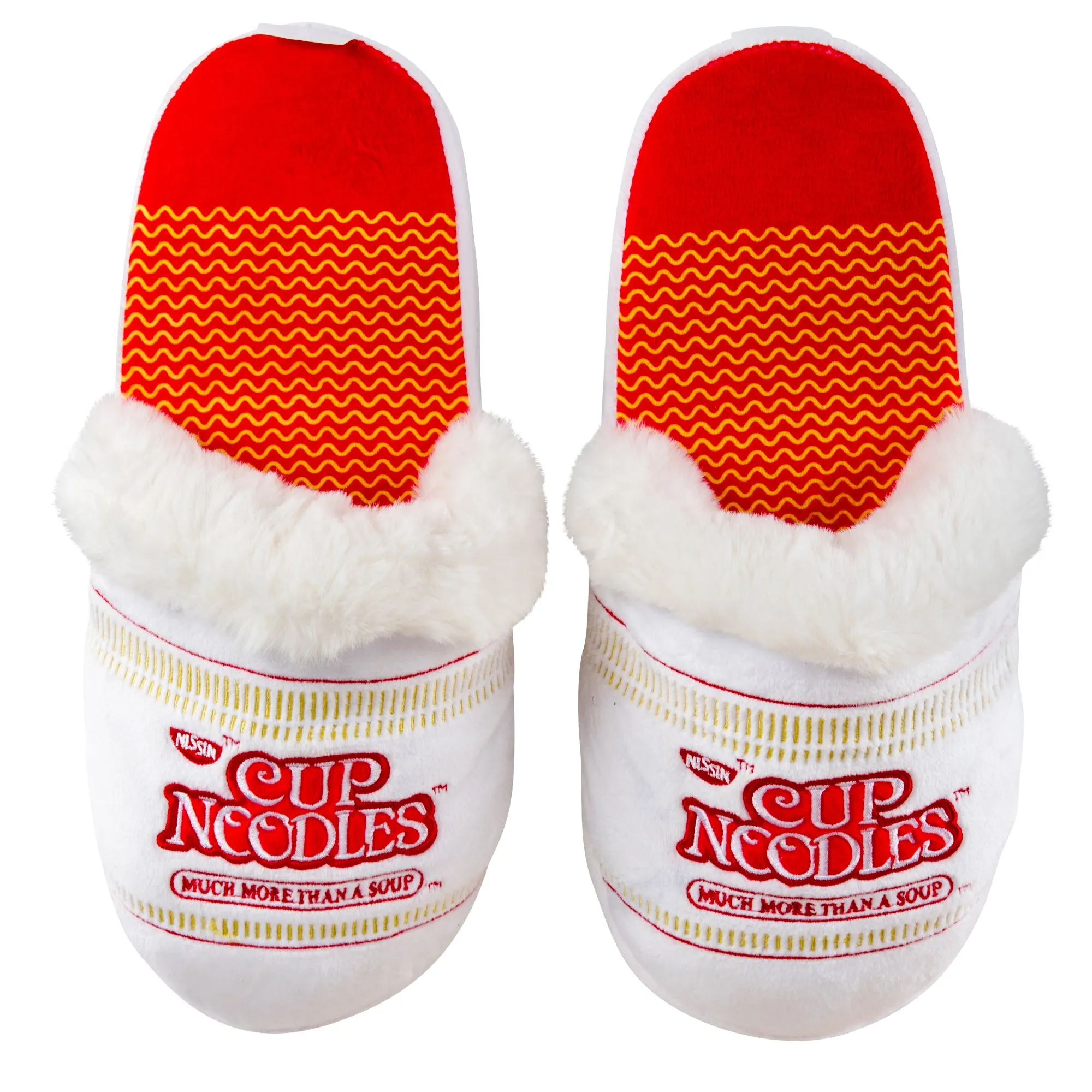 Cup Noodles Fuzzy Slip-On Slippers sold by Odd Sox