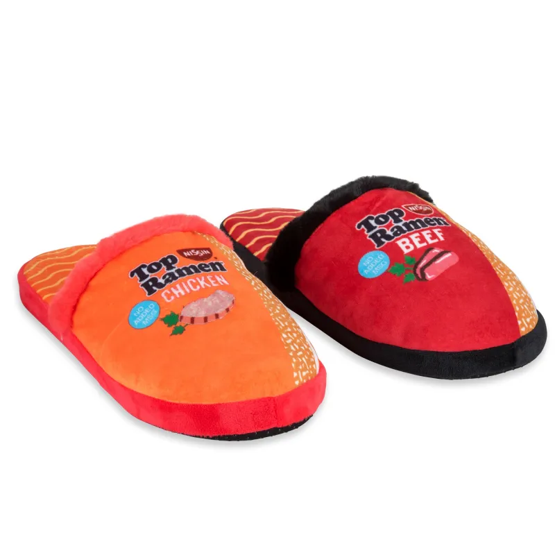 Top Ramen Fuzzy Slip-On Slippers sold by Odd Sox