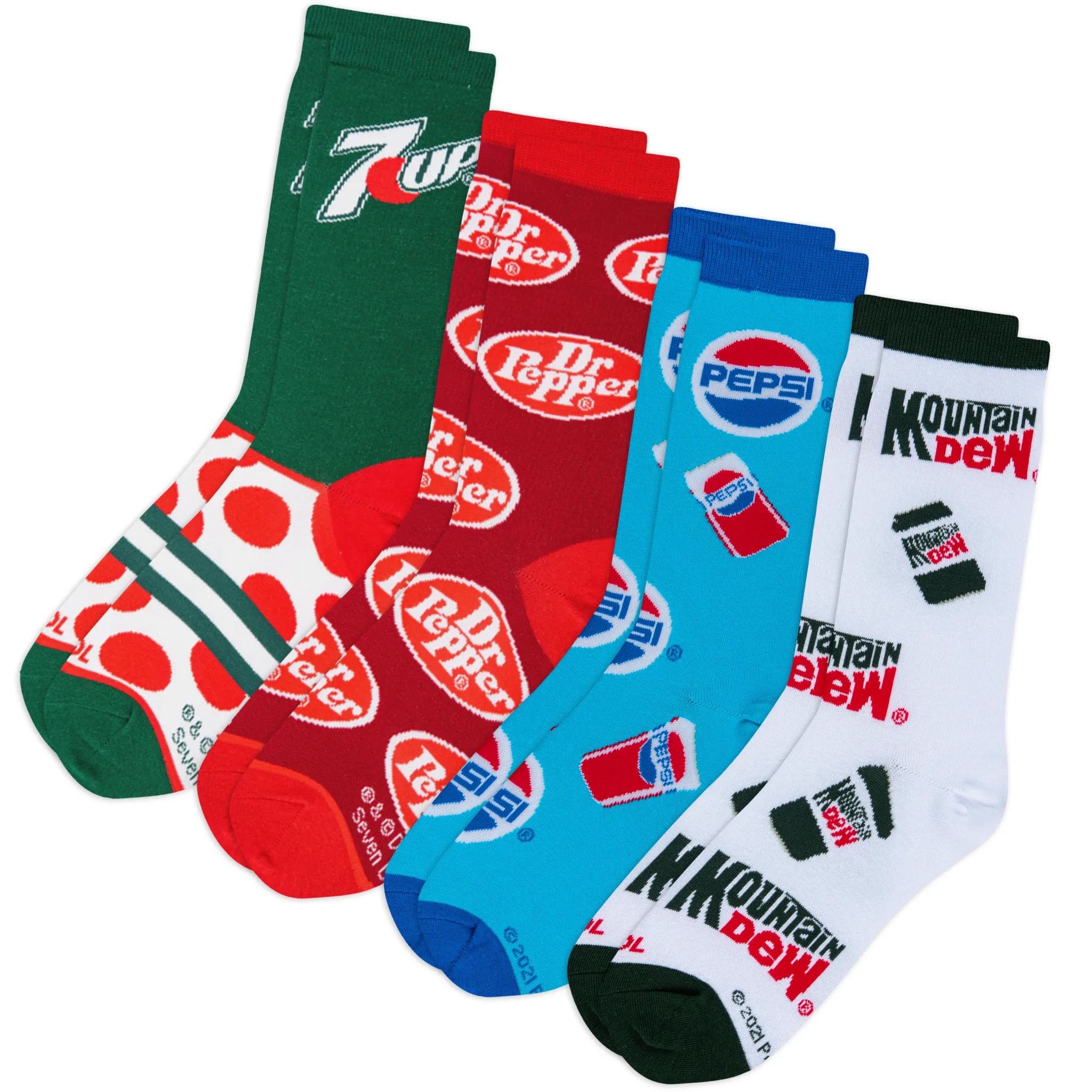 Retro Sodas Women's Crew Socks 4-Pack sold by Odd Sox