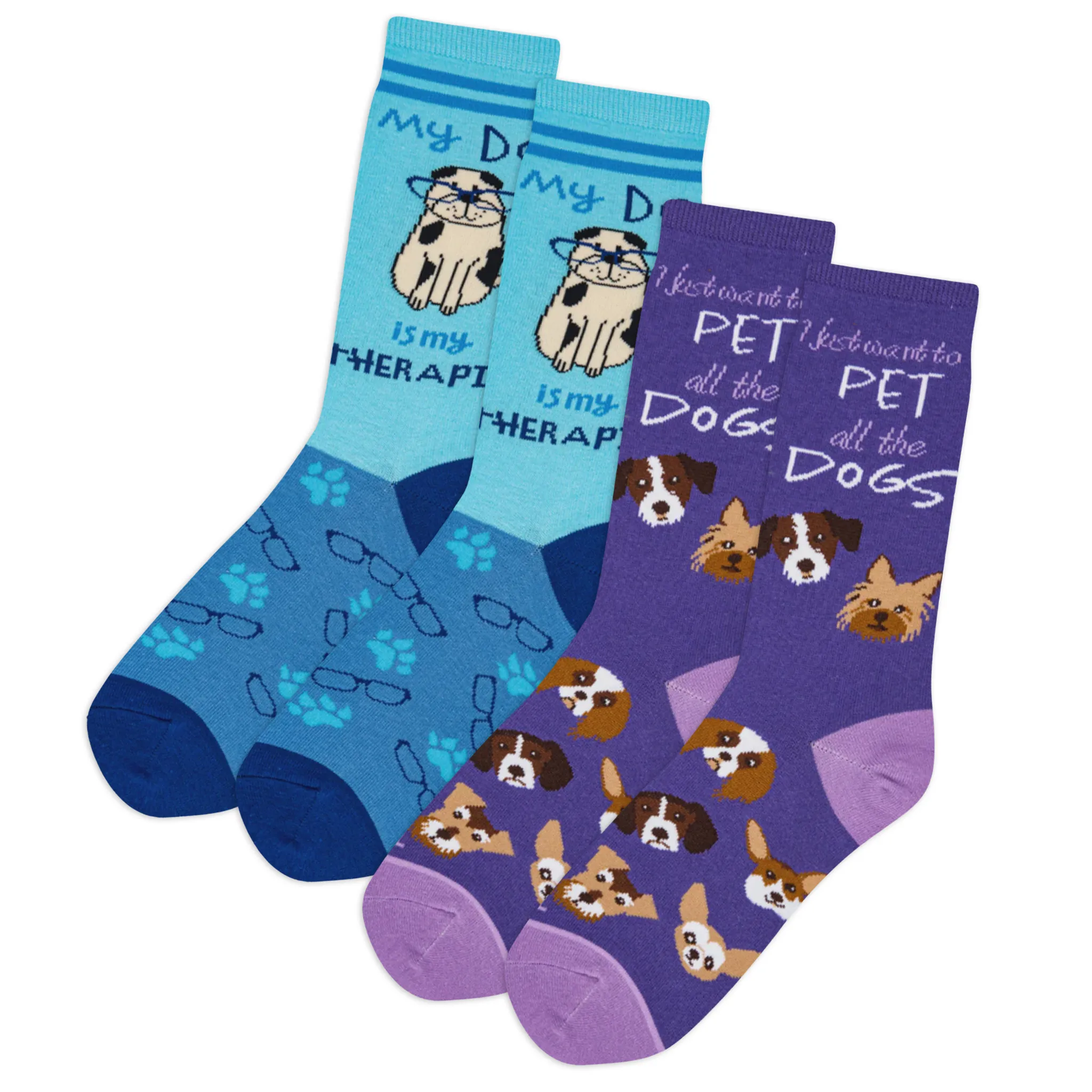 Dog Lovers Women's Crew Socks 4-Pack sold by Odd Sox product image thumbnail 3