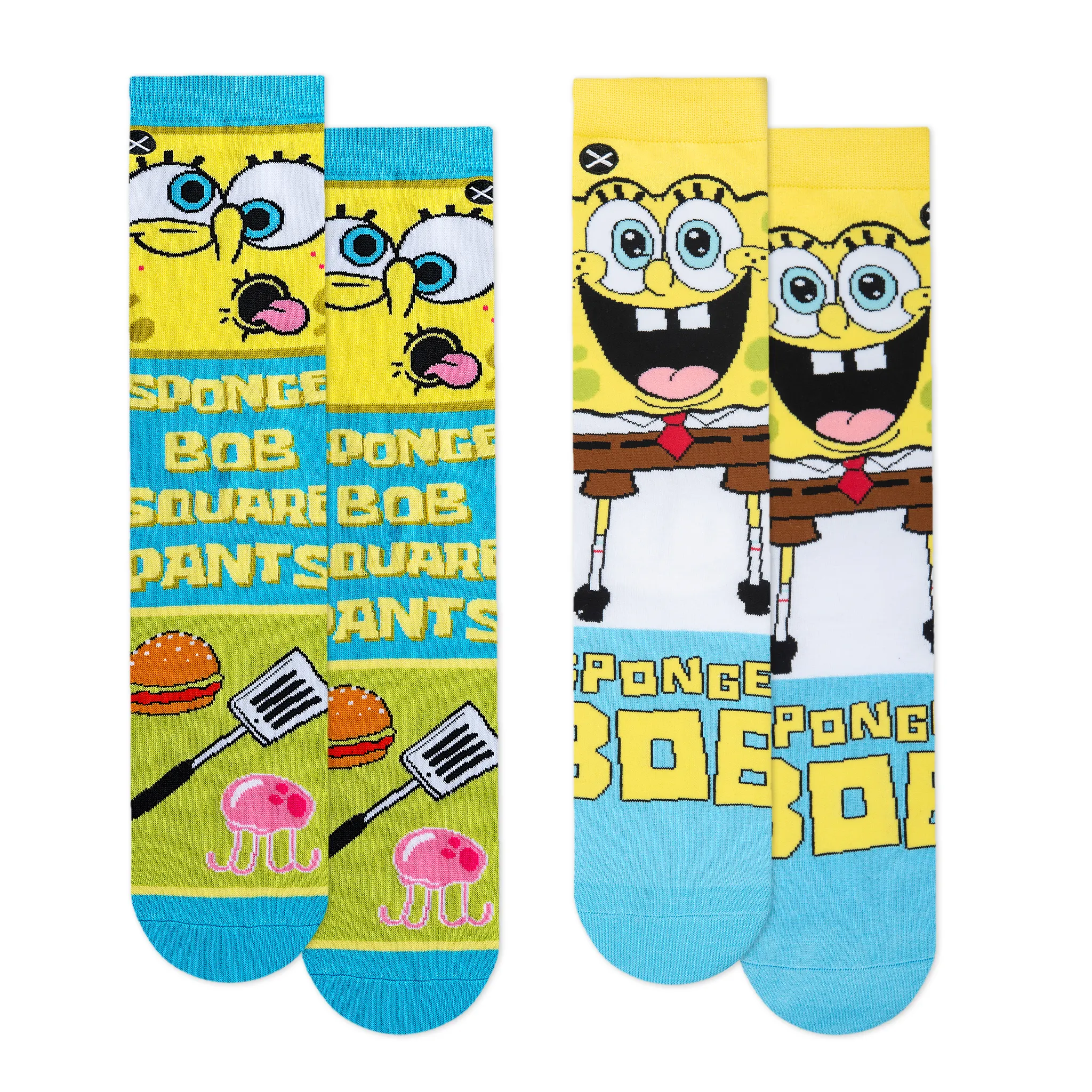 SpongeBob Men's Crew Socks 4-Pack sold by Odd Sox product image thumbnail 2