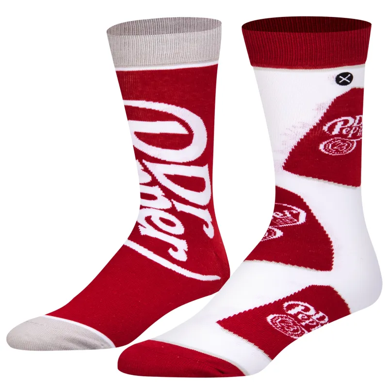 Dr Pepper Split Men's Crew Socks sold by Odd Sox