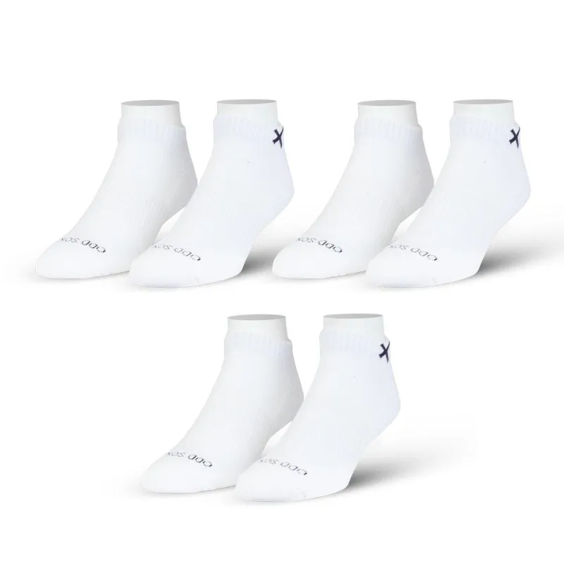 Basix 3 Pack Ankle White sold by Odd Sox