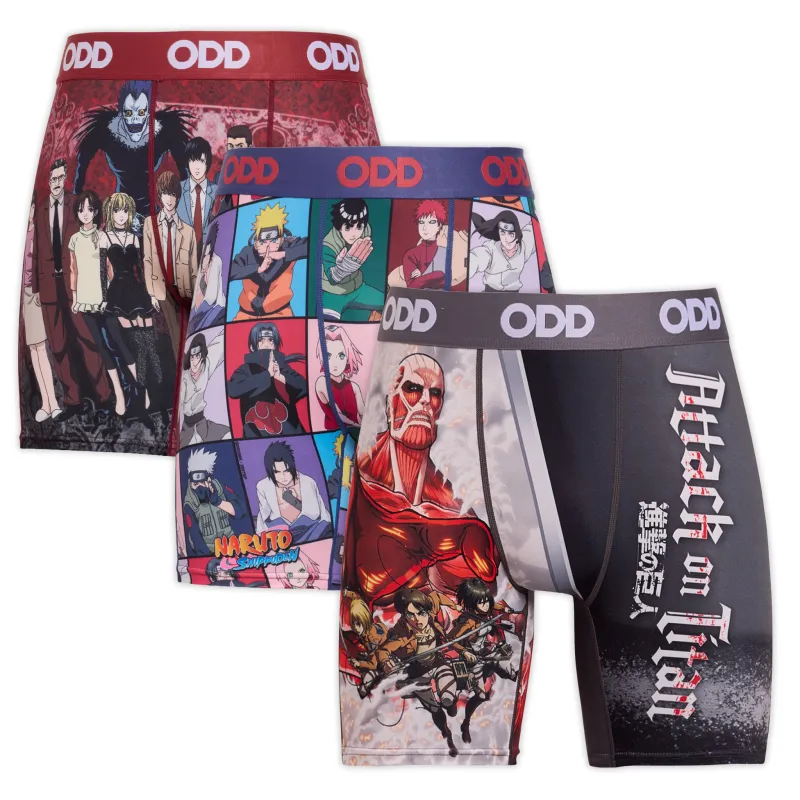 Anime Men's Boxer Brief 3-Pack sold by Odd Sox