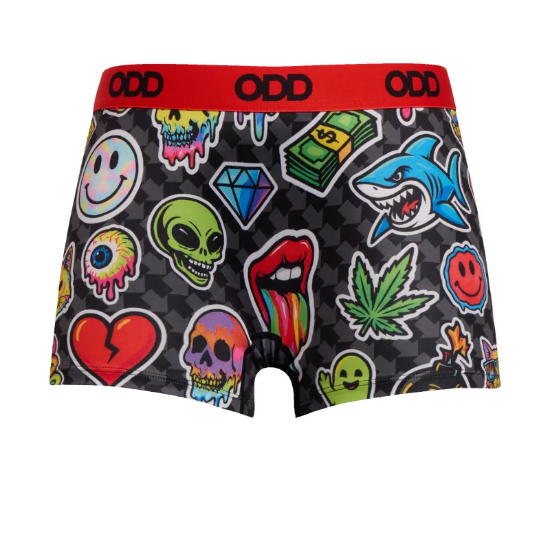 Trippy Stickers Women's Boy Shorts sold by Odd Sox