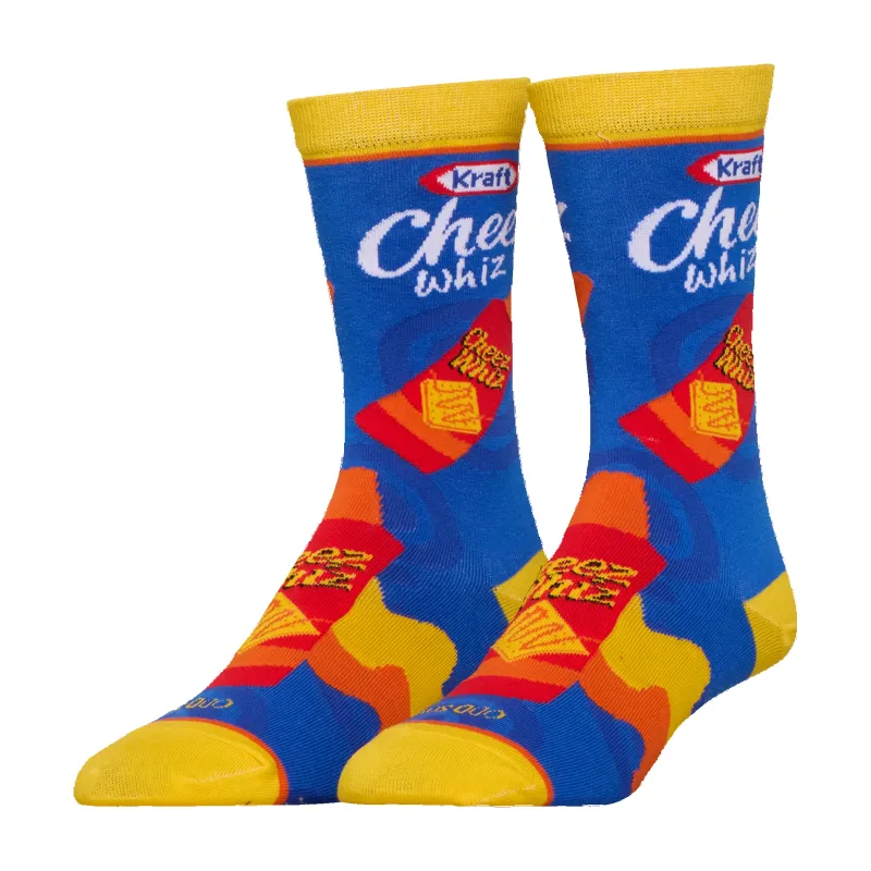 Kraft Cheez Wiz Crew Socks sold by Odd Sox