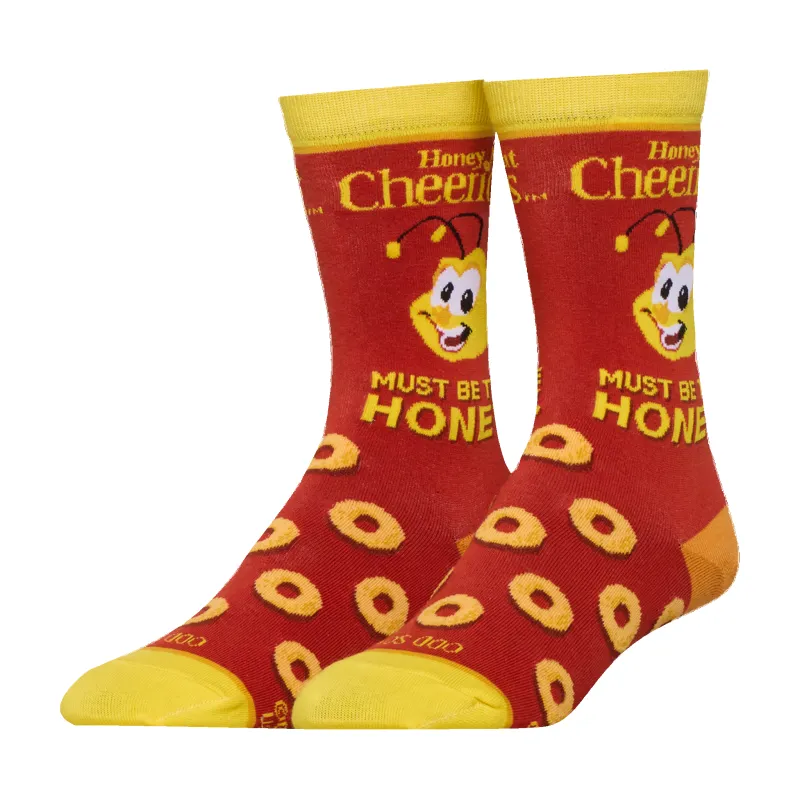 Must Be Honey Nut Cheerios Crew Socks sold by Odd Sox
