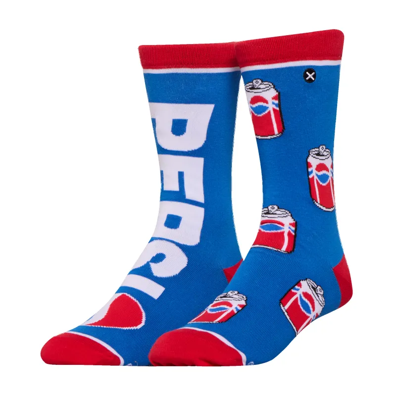 Pepsi Cans Split Men's Crew Socks sold by Odd Sox