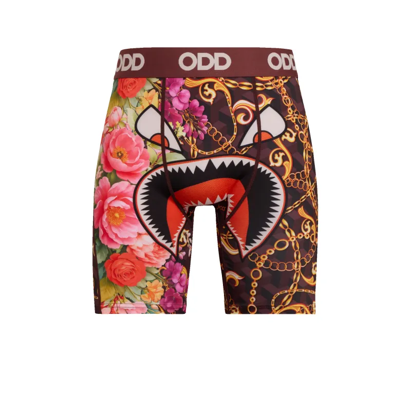 Warplane Designer Floral Men's Boxer Briefs made by Odd Sox