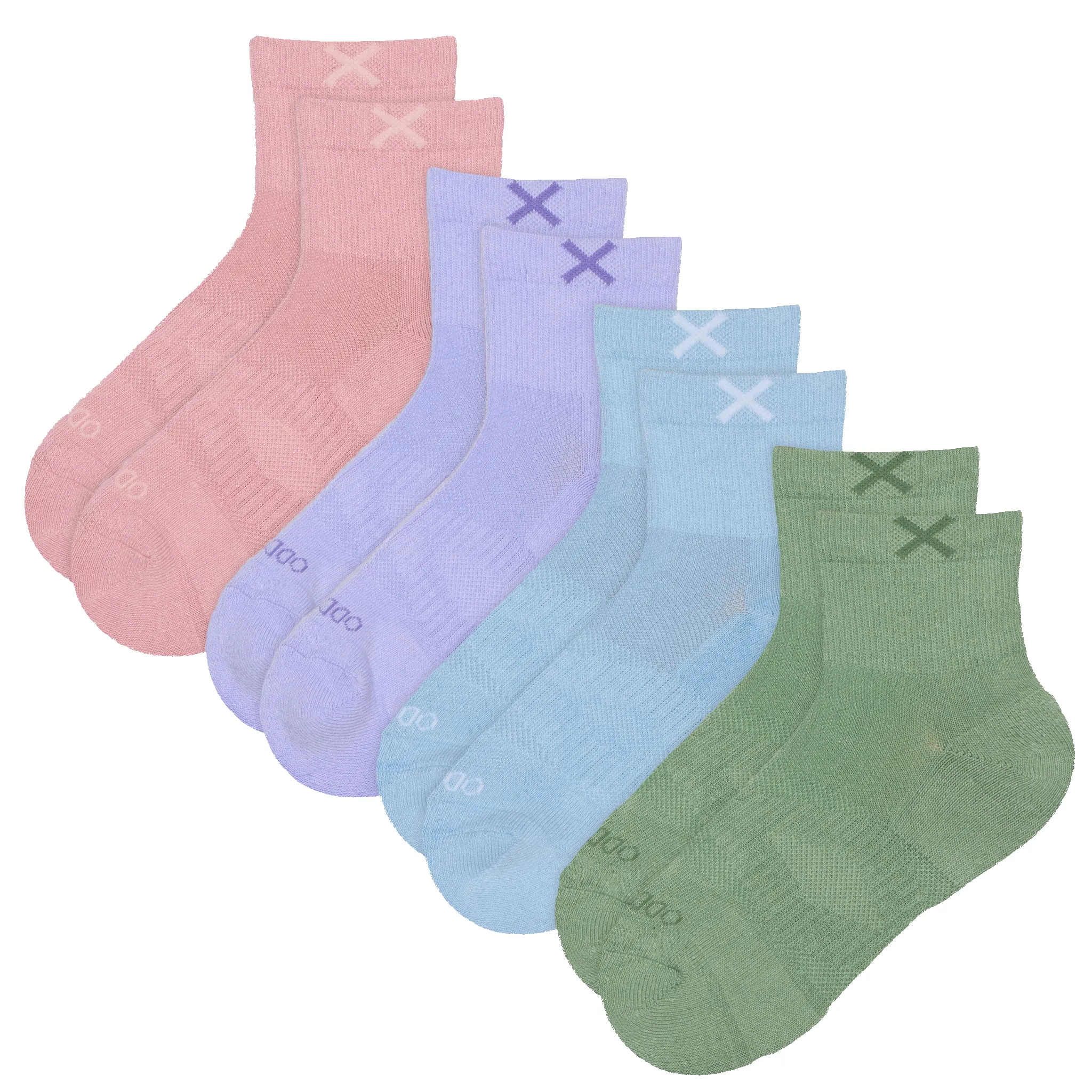 Basix Women's Everyday Quarter Socks — 4-Pack sold by Odd Sox