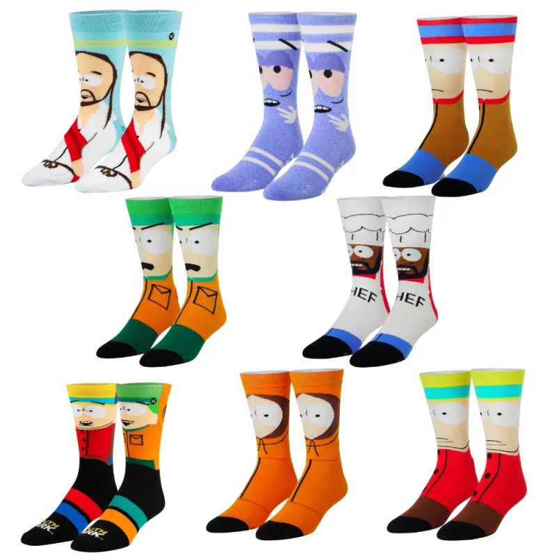 Odd Sox, South Park Cartoon Socks Gift Box Set, 8 Pairs for Men, Fun Prints made by Odd Sox