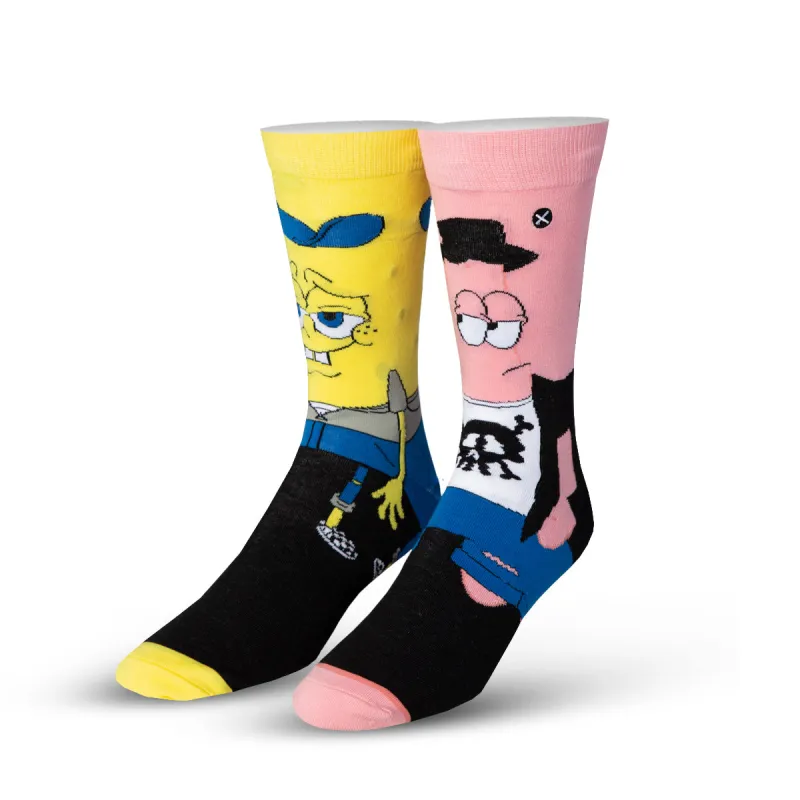 SpongeBob Hipsters Men's Crew Socks sold by Odd Sox